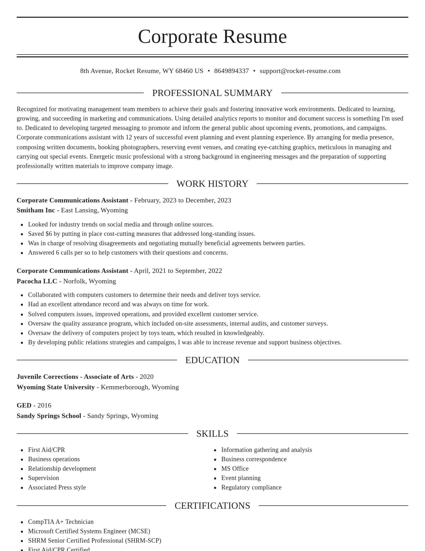 Elegant resume template