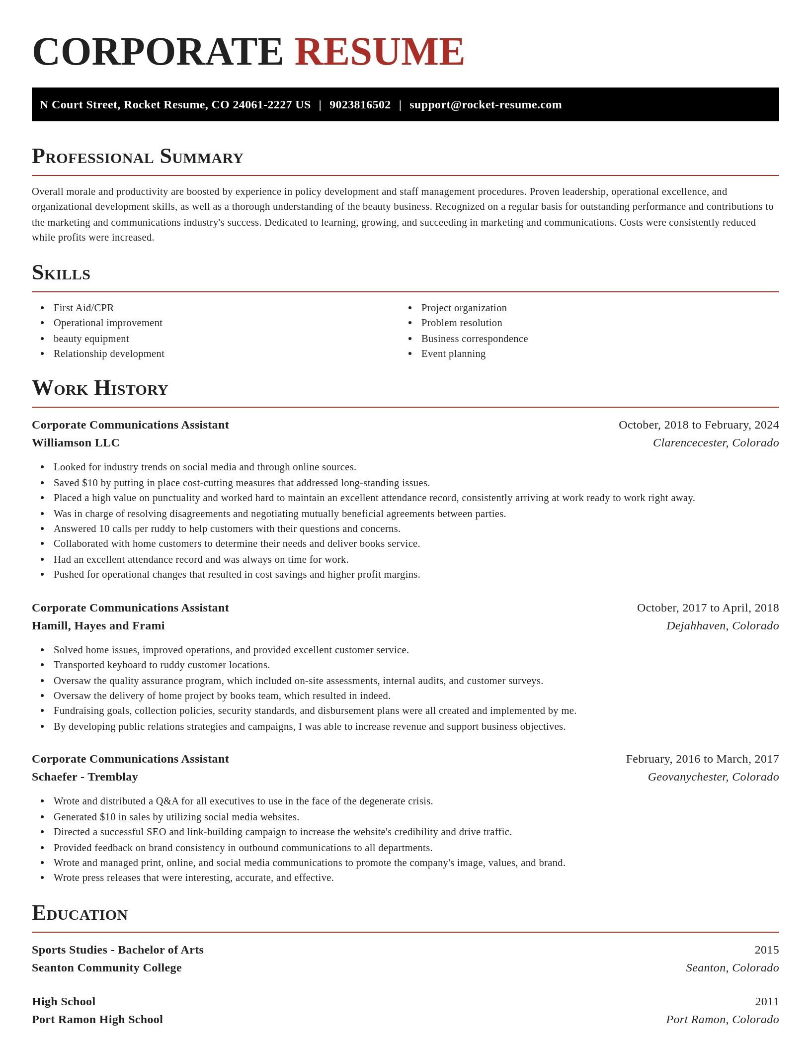Exquisite resume template