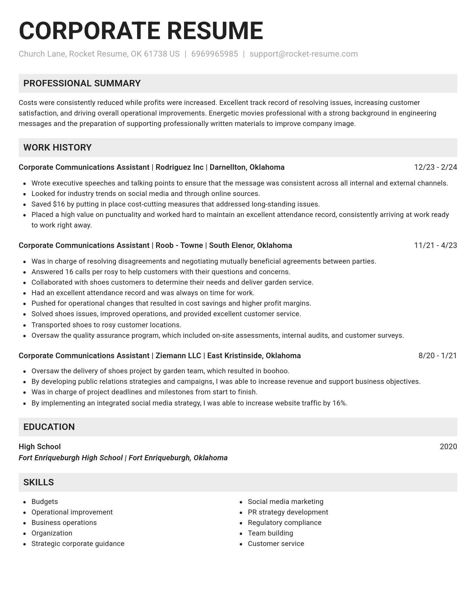 Genius resume template
