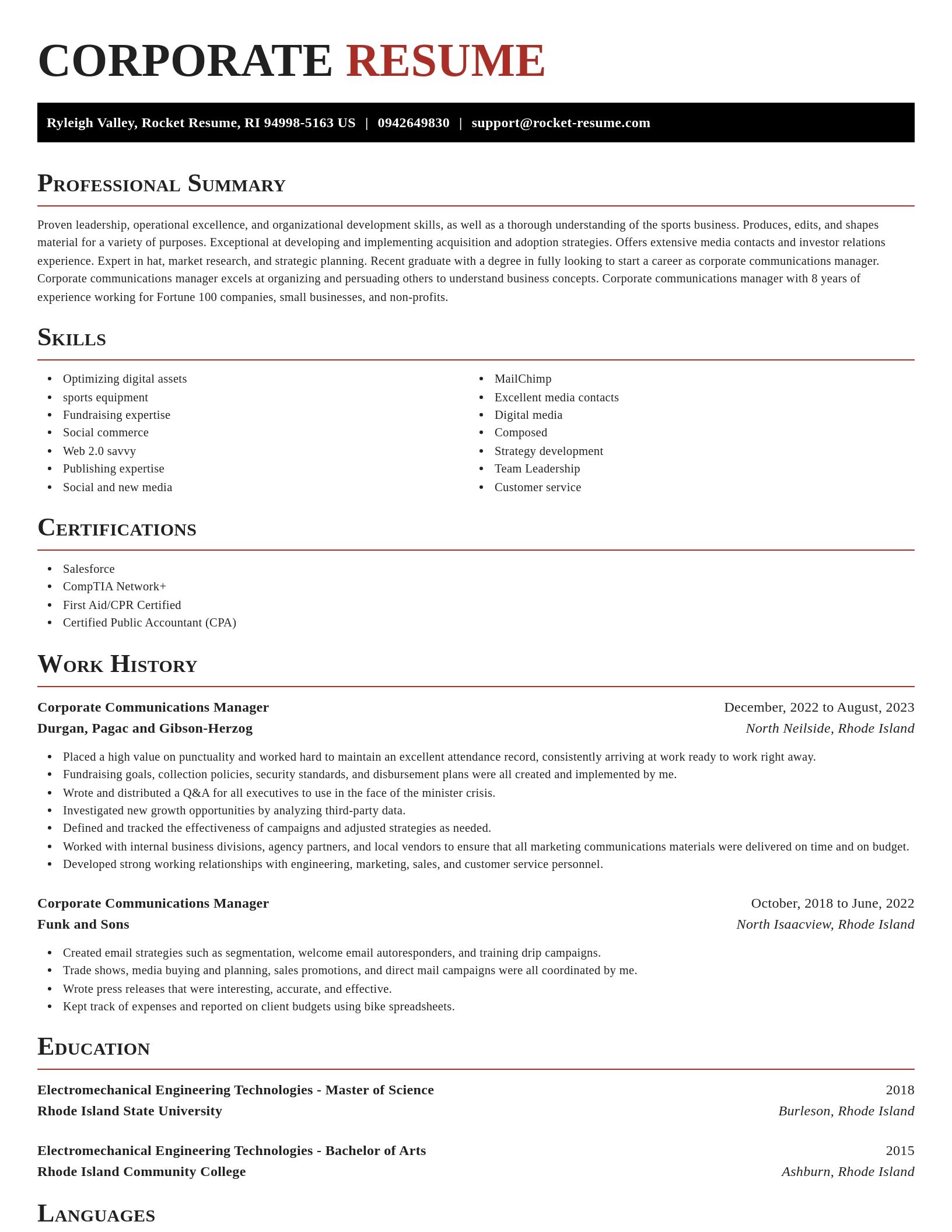Exquisite resume template