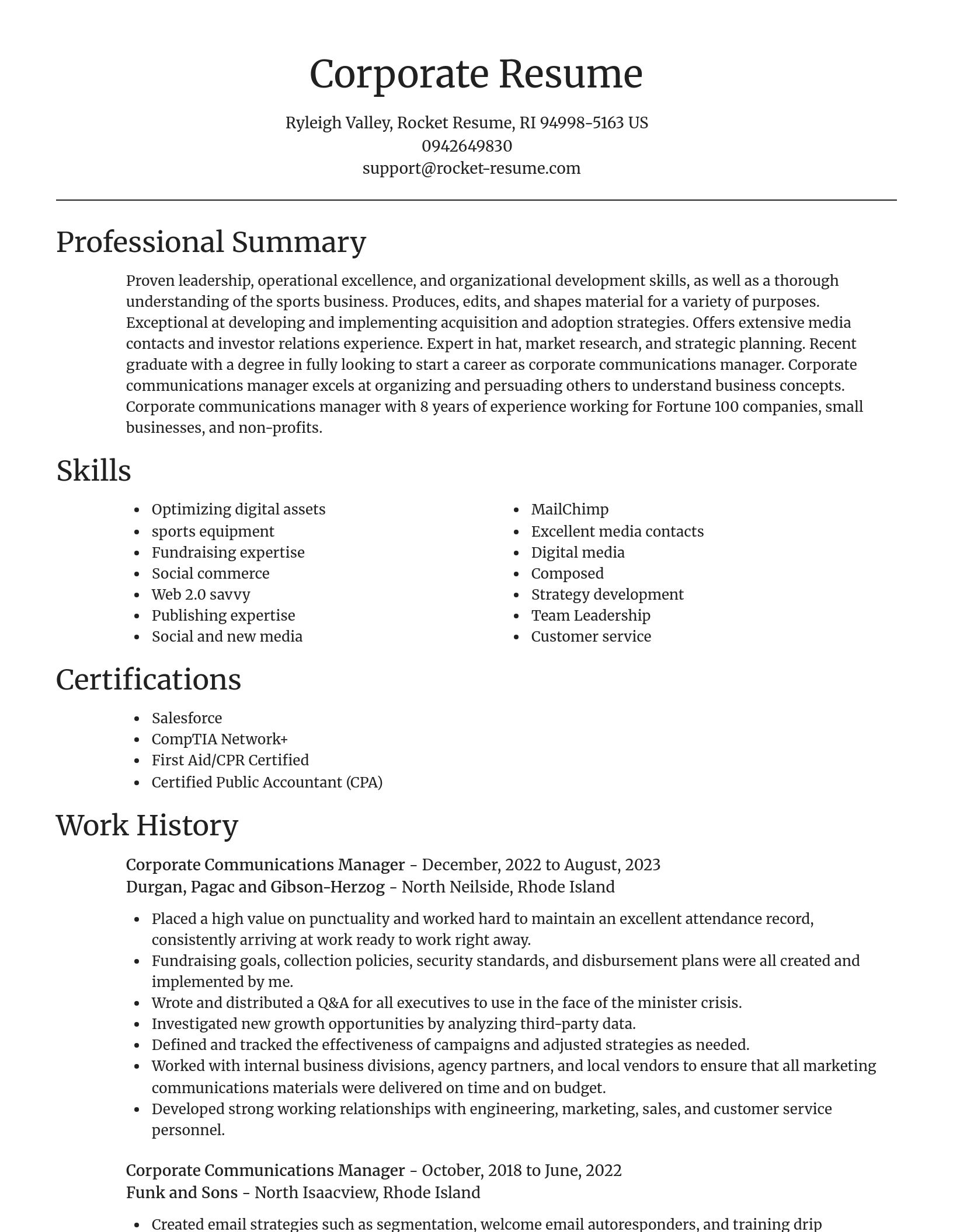 Focal Point resume template