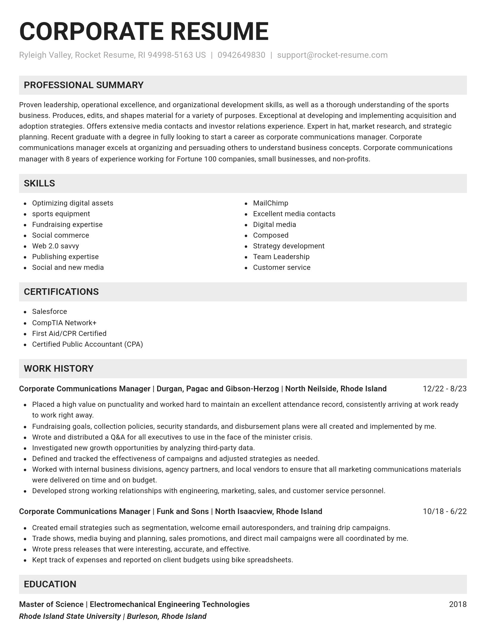 Genius resume template
