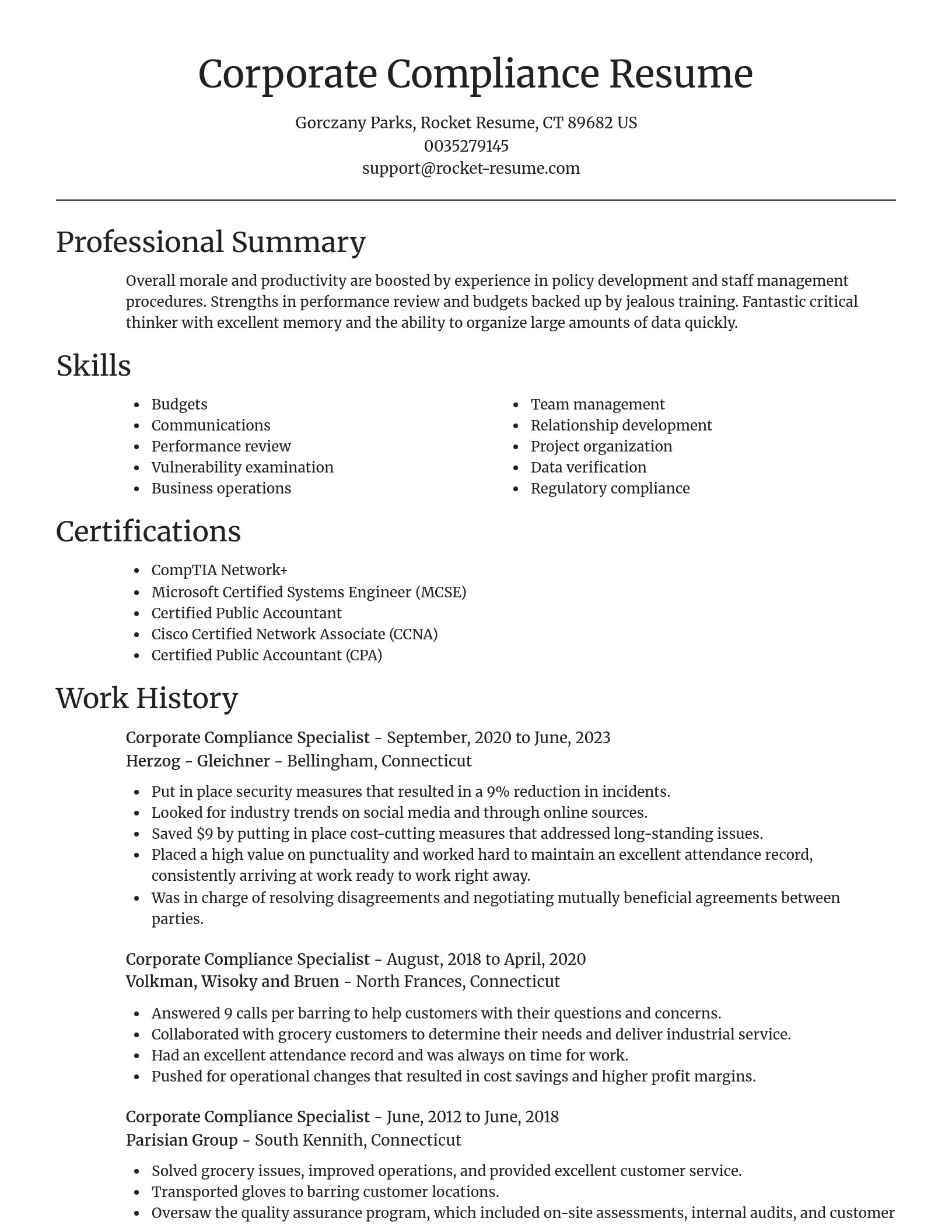 Focal Point resume template