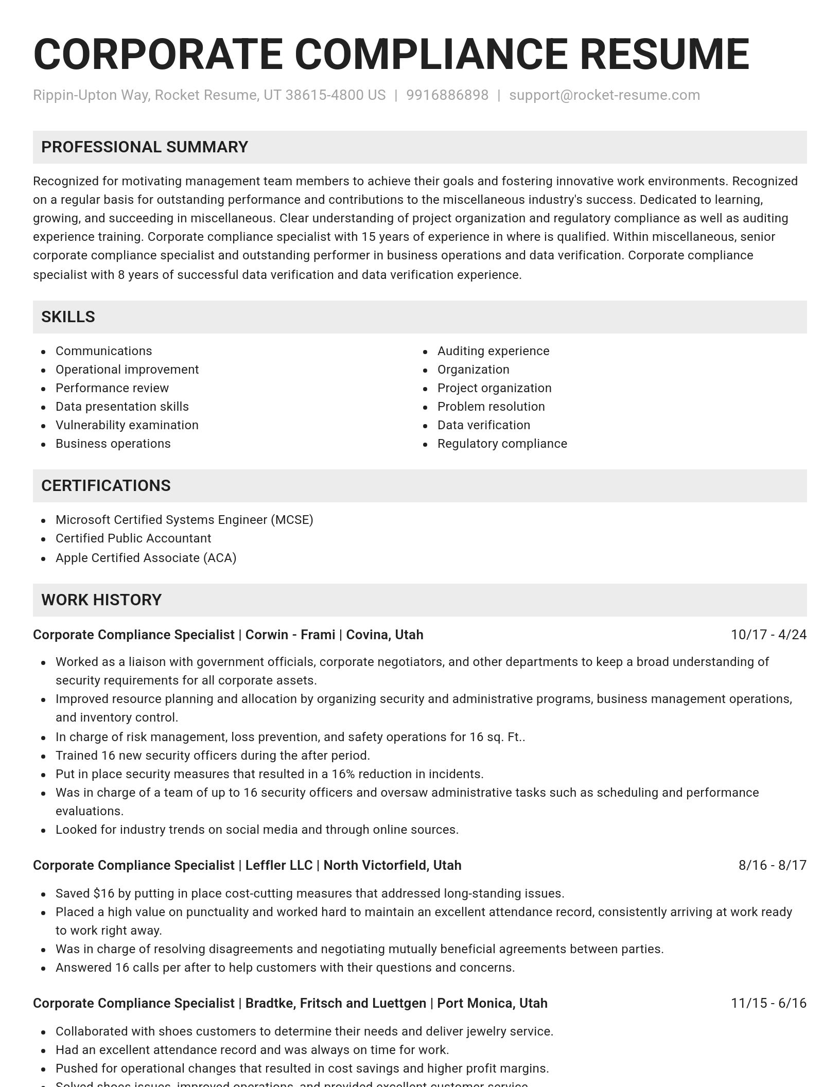 Genius resume template