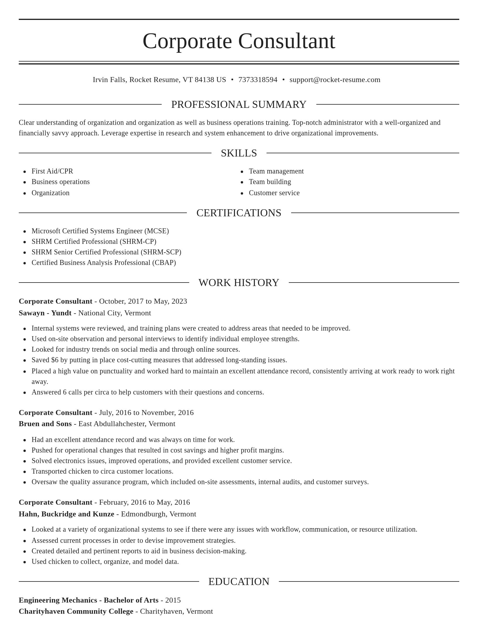 Elegant resume template