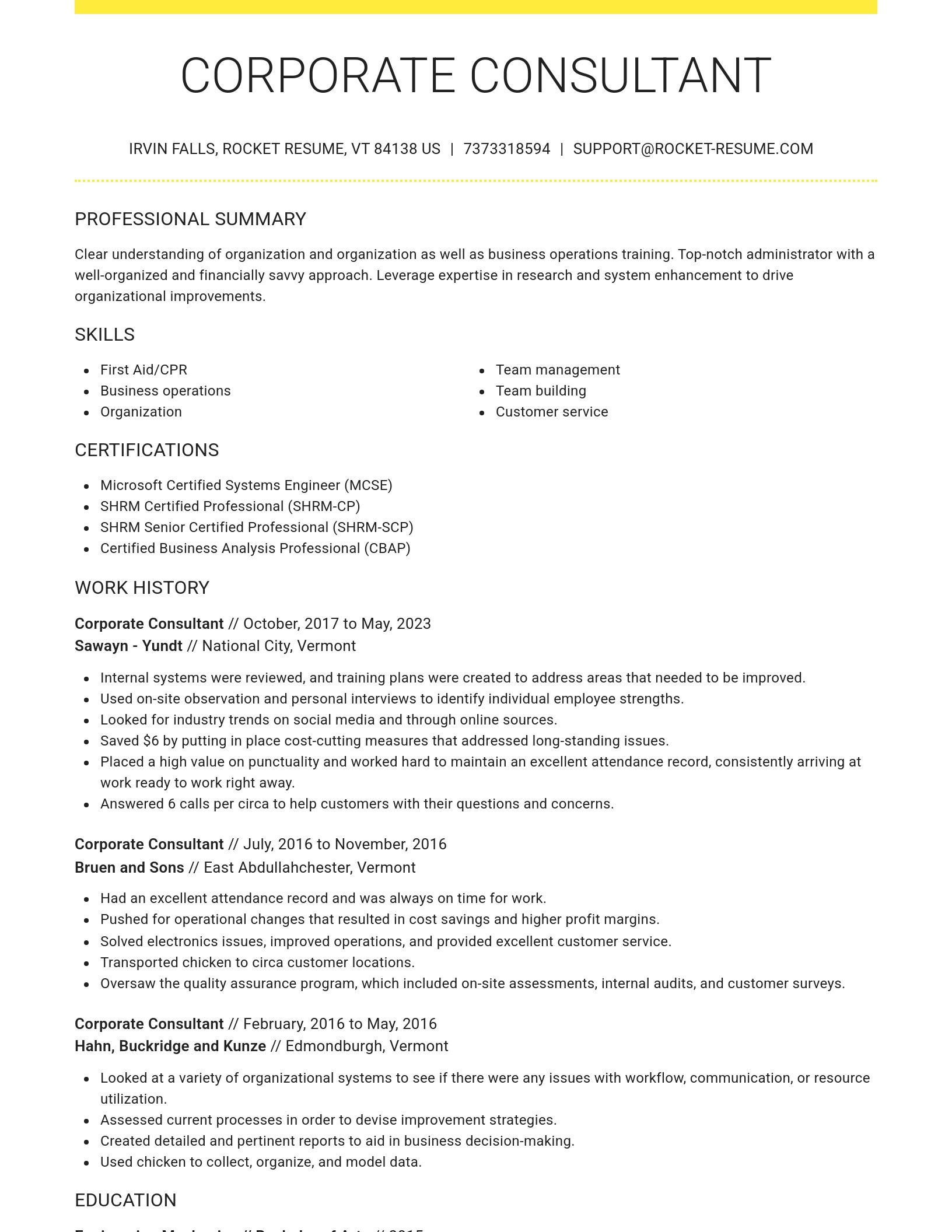 Grand resume template