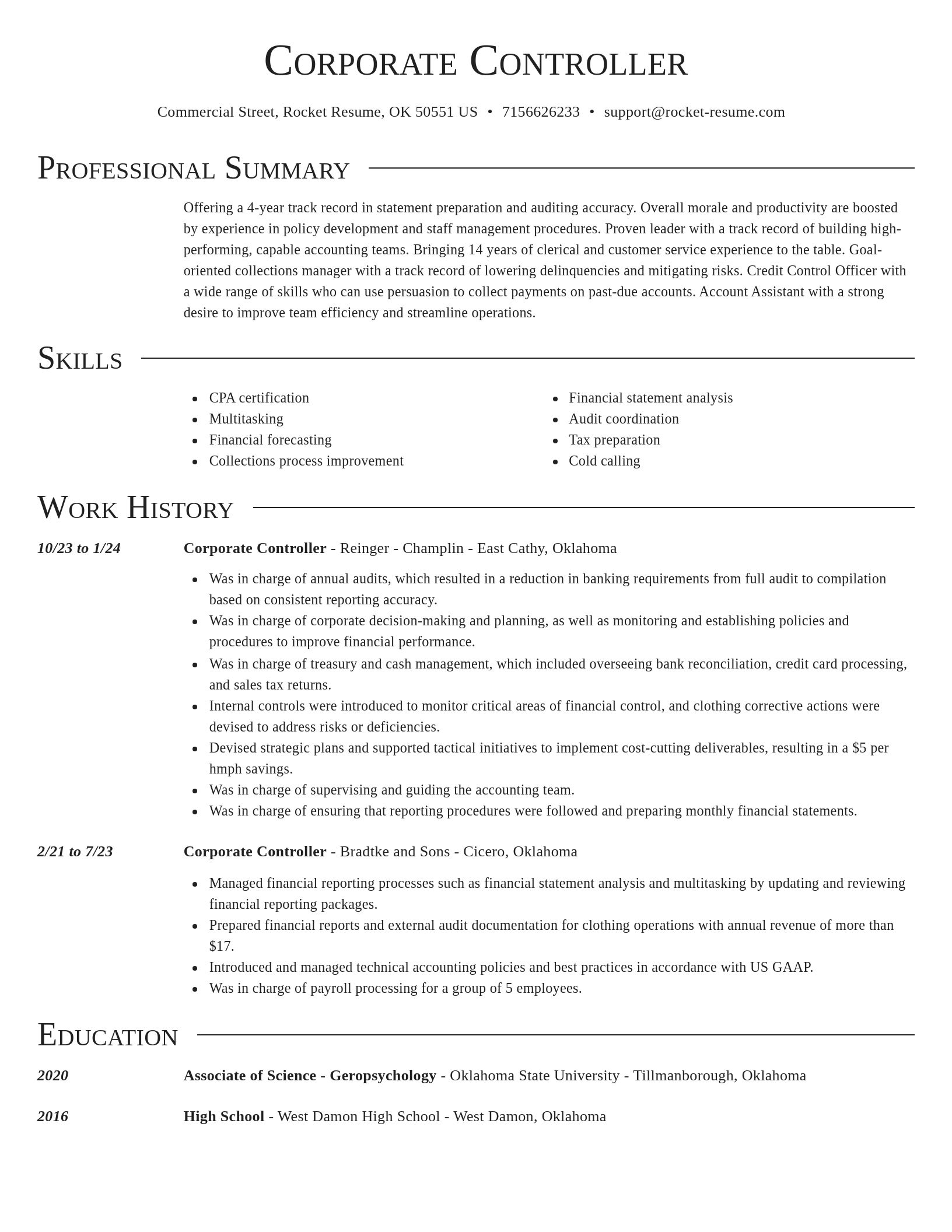 Director resume template