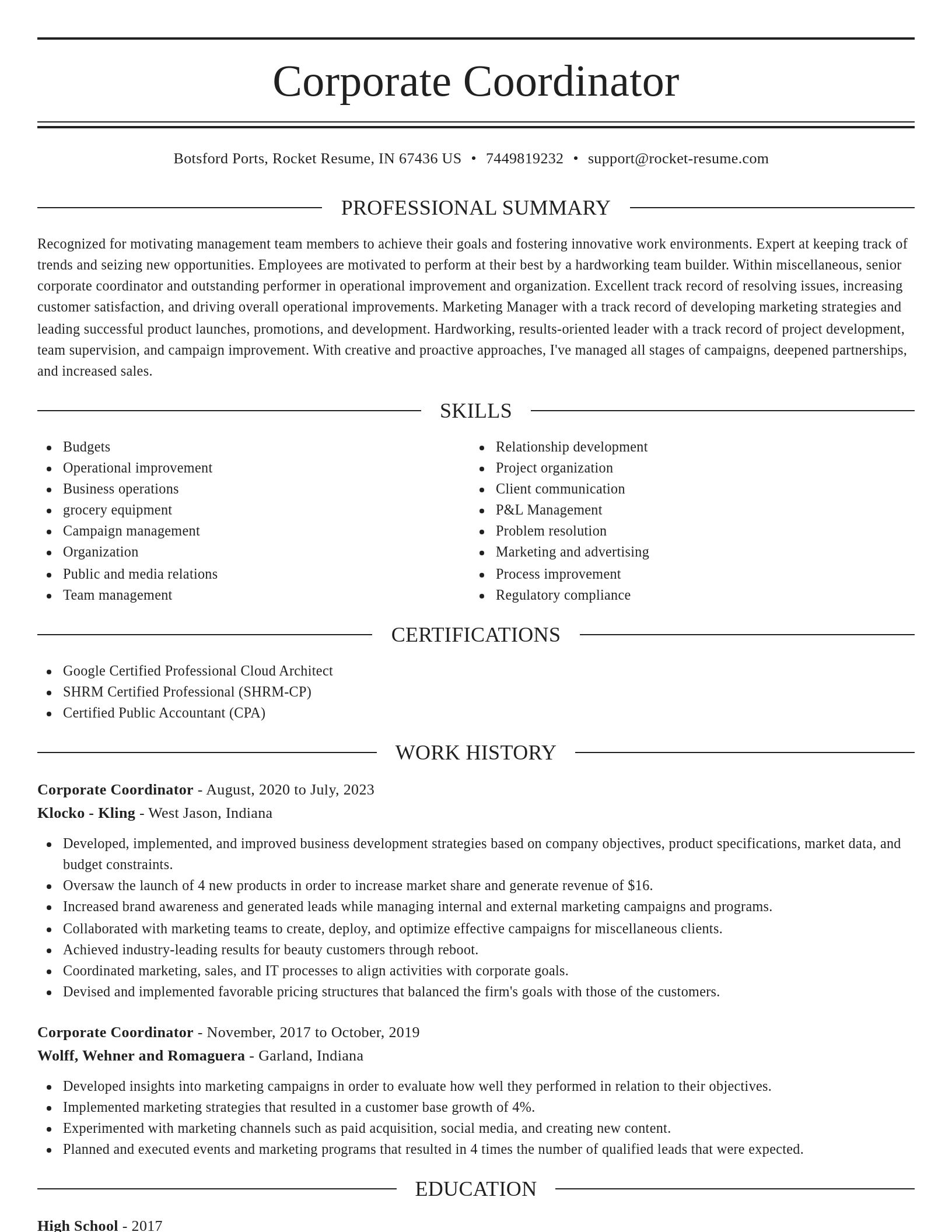 Elegant resume template
