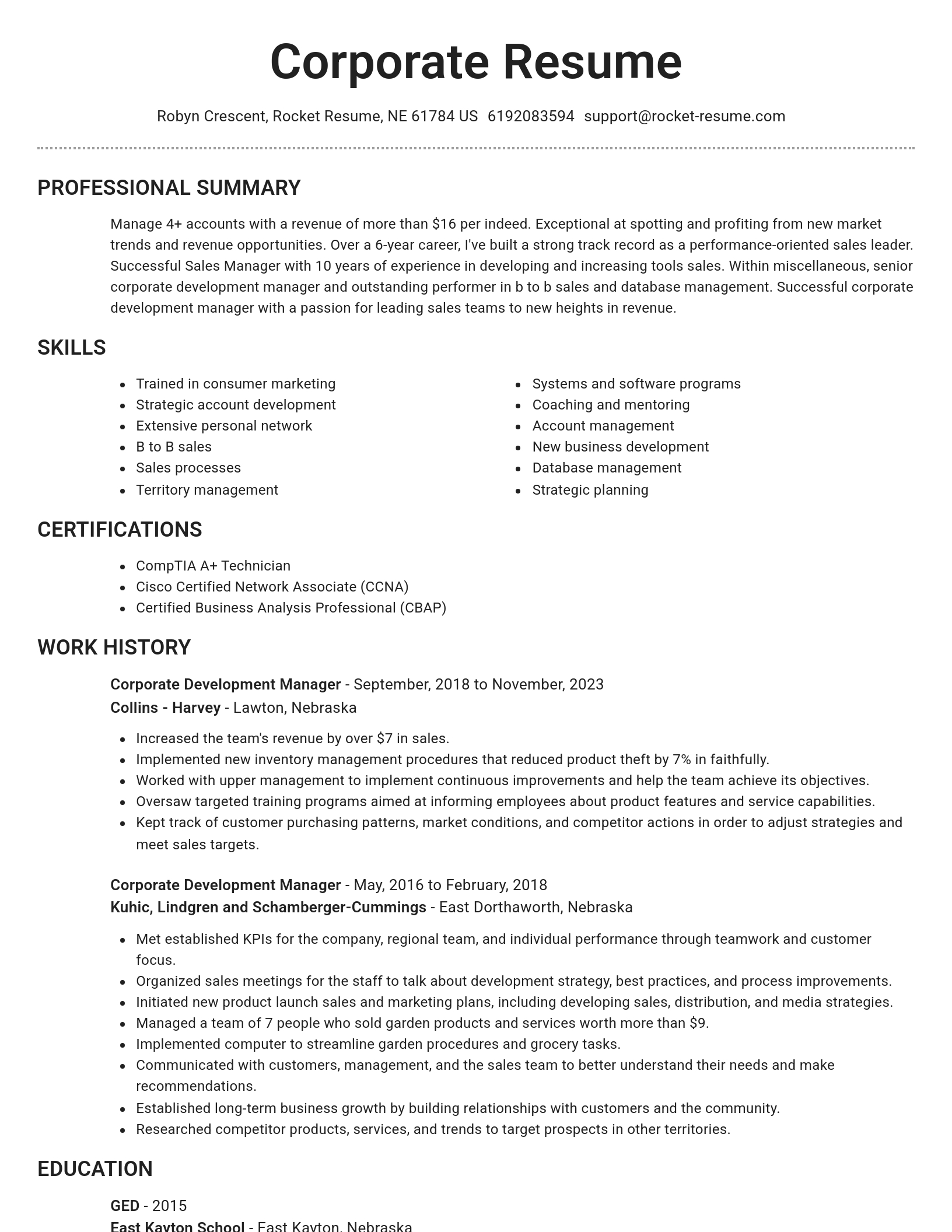 Brilliant resume template