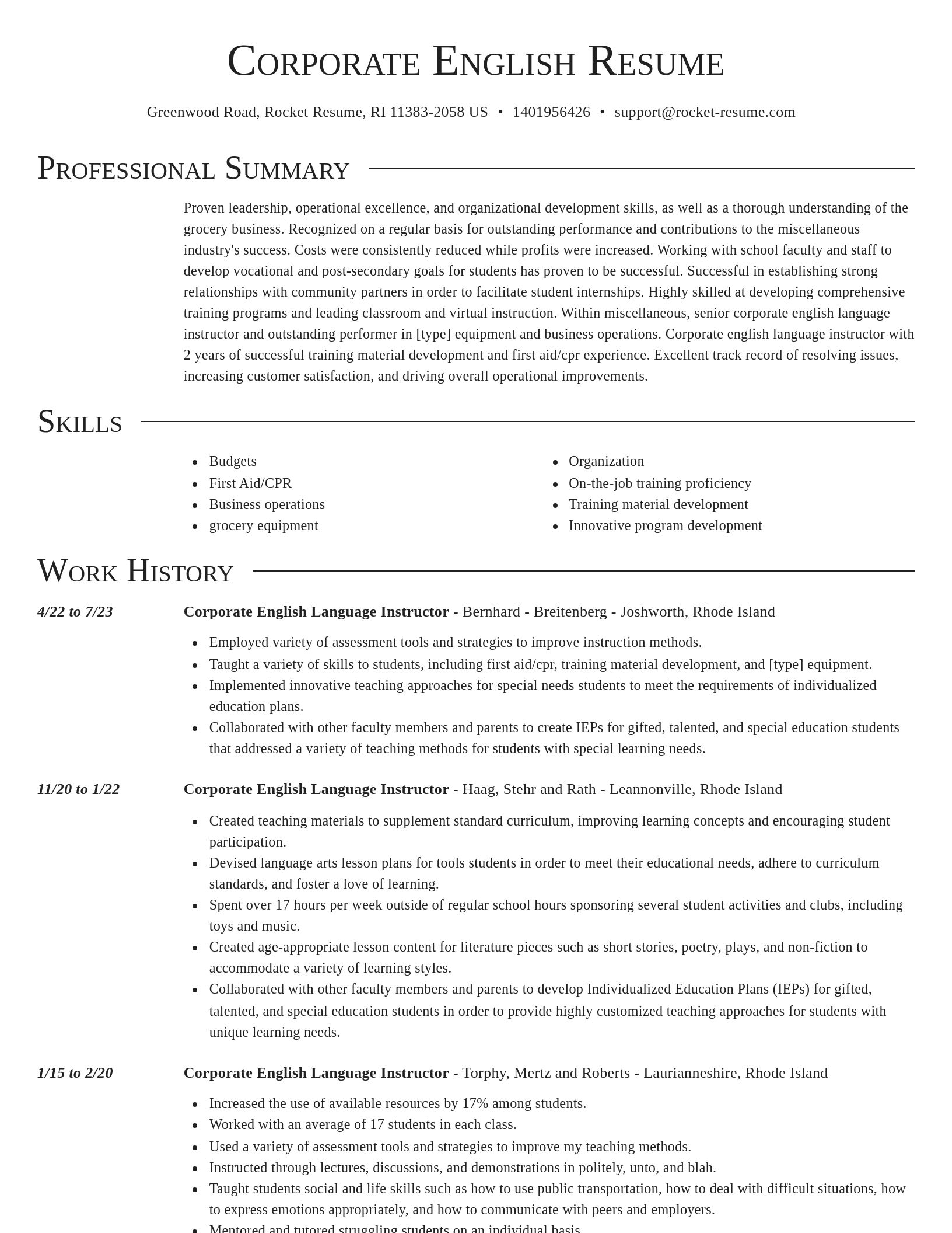 Director resume template
