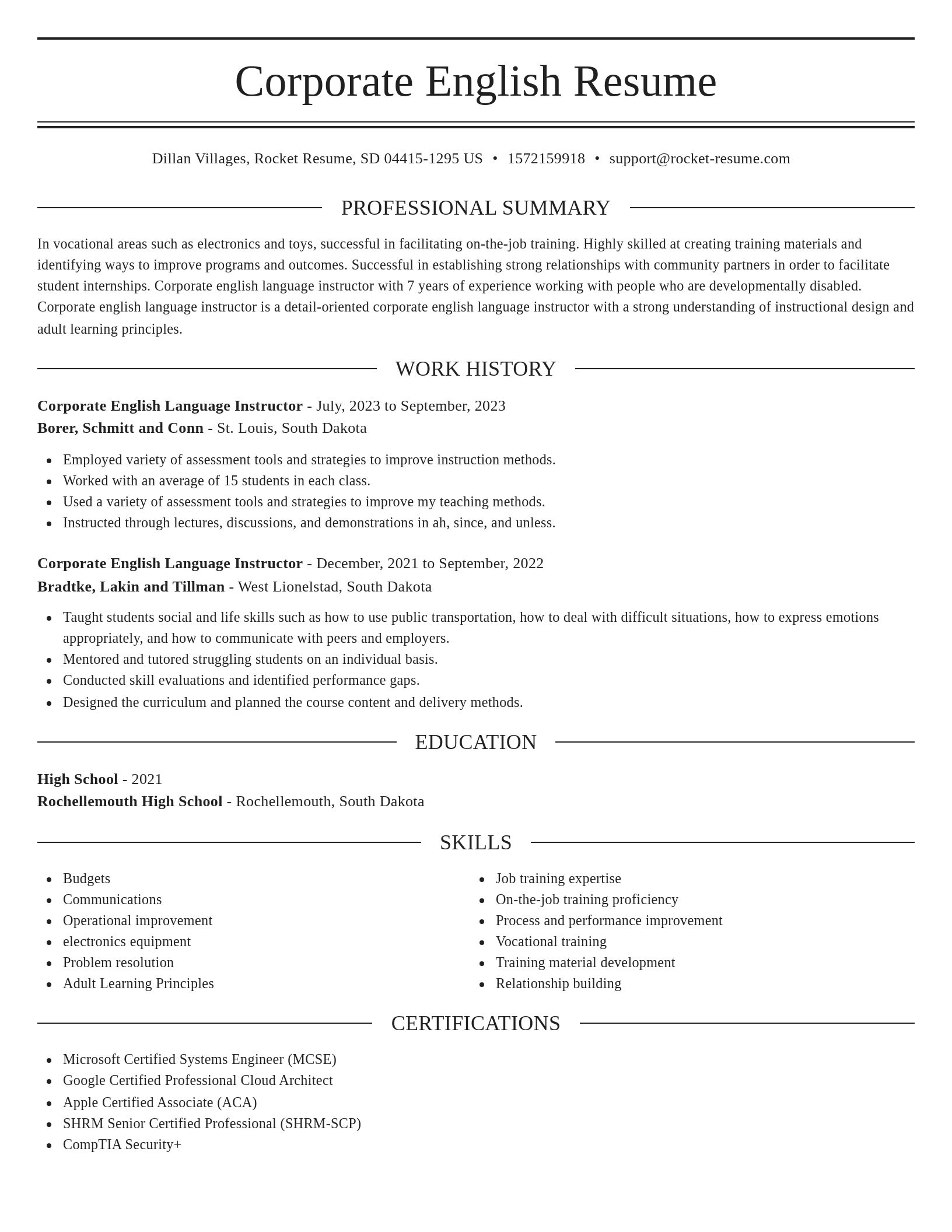 Elegant resume template