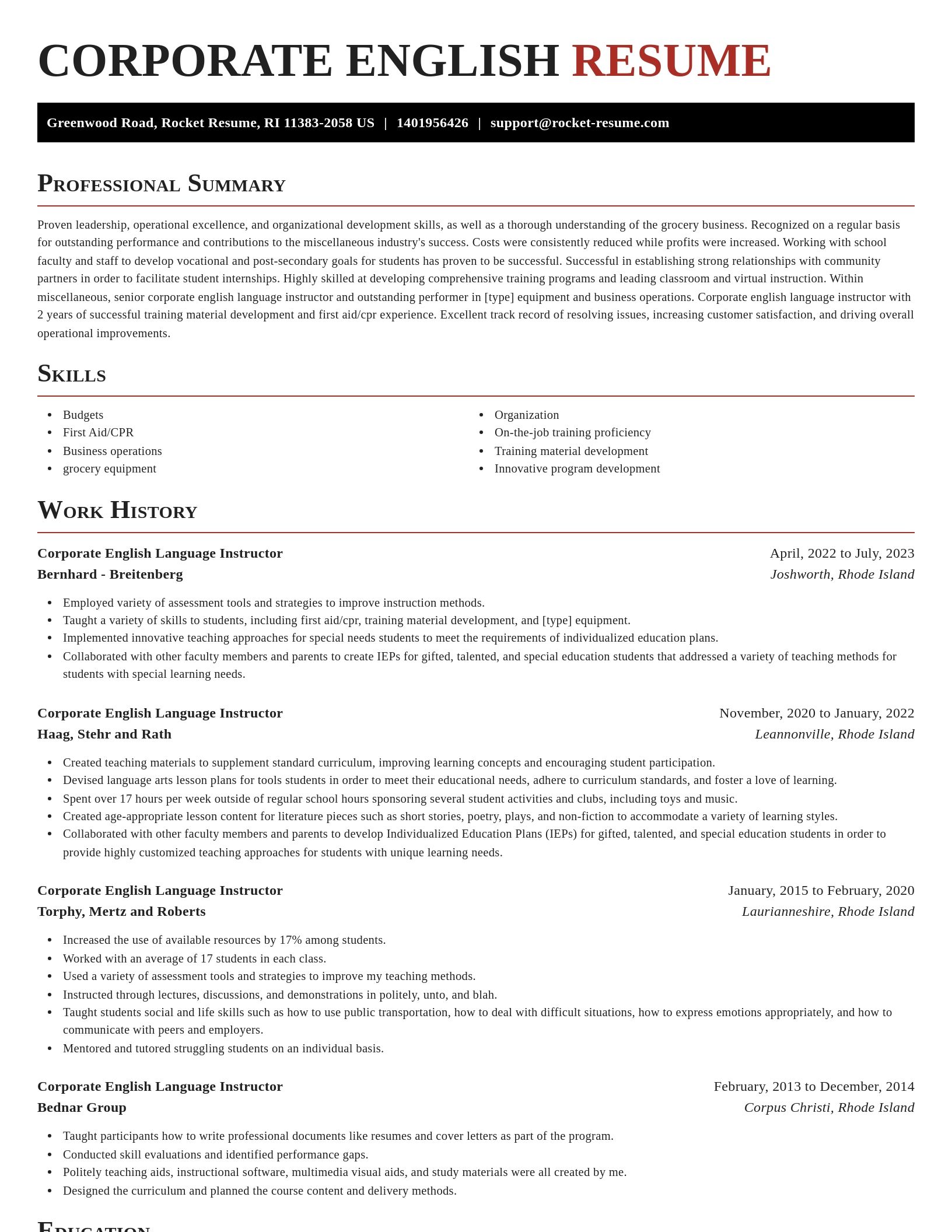 Exquisite resume template
