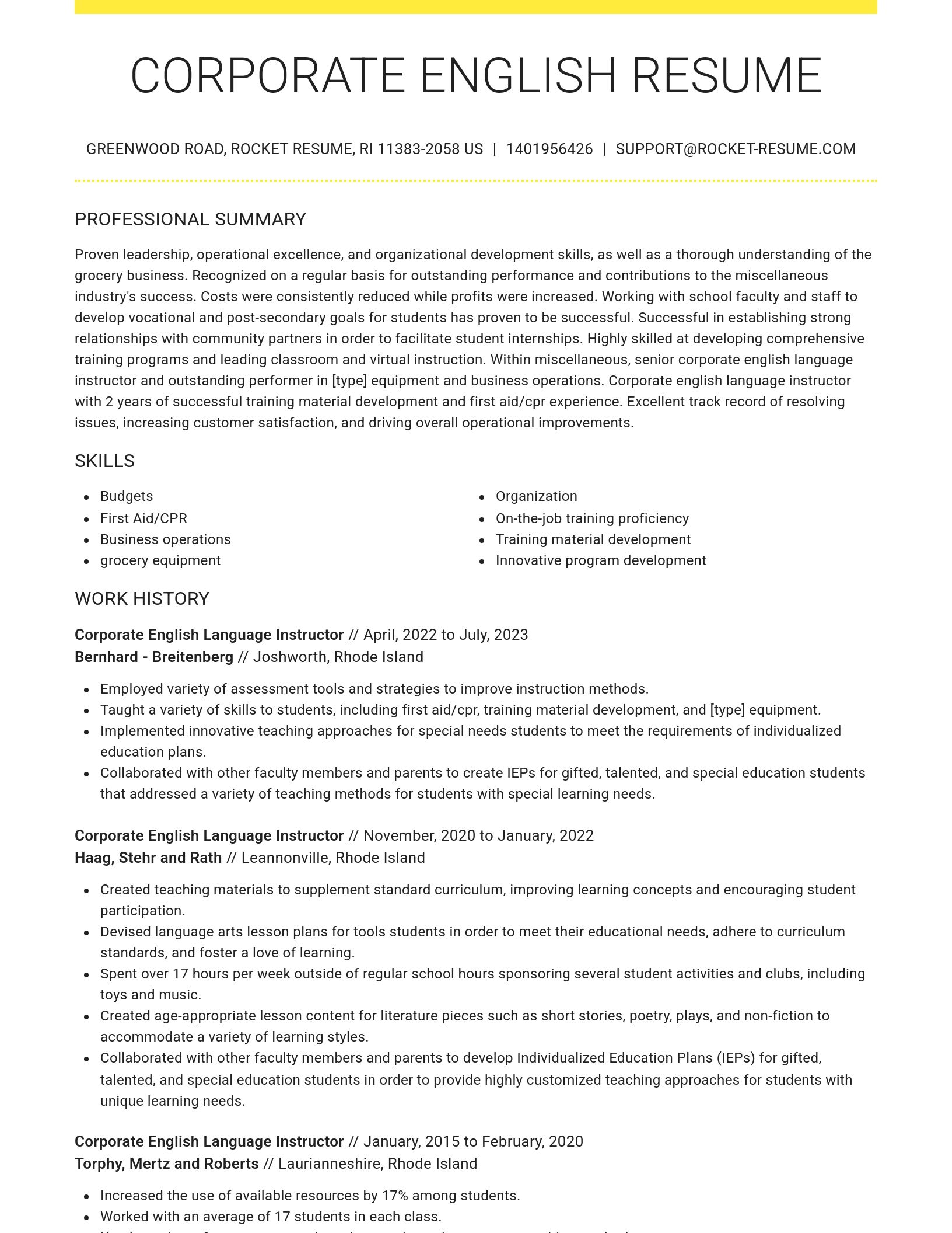 Grand resume template