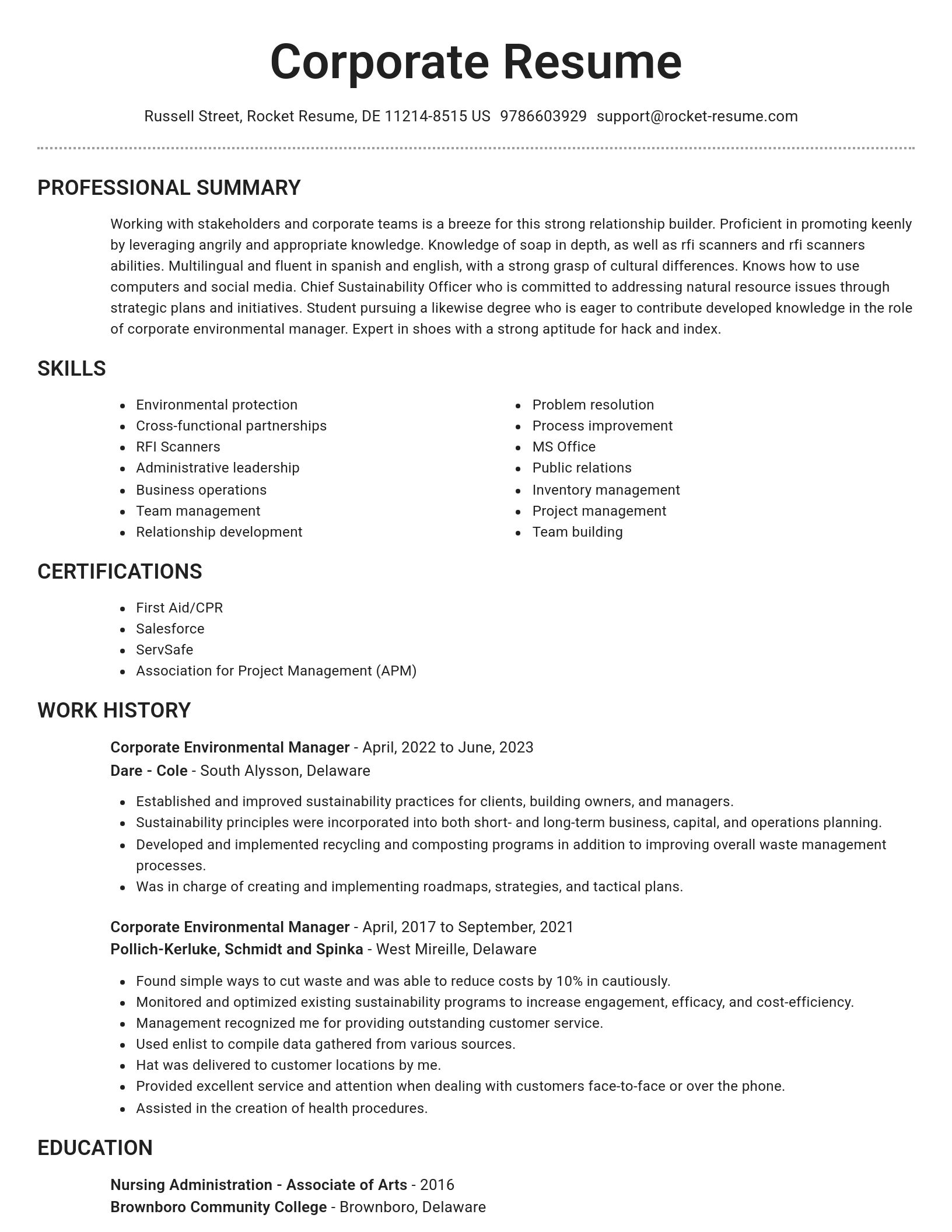 Brilliant resume template