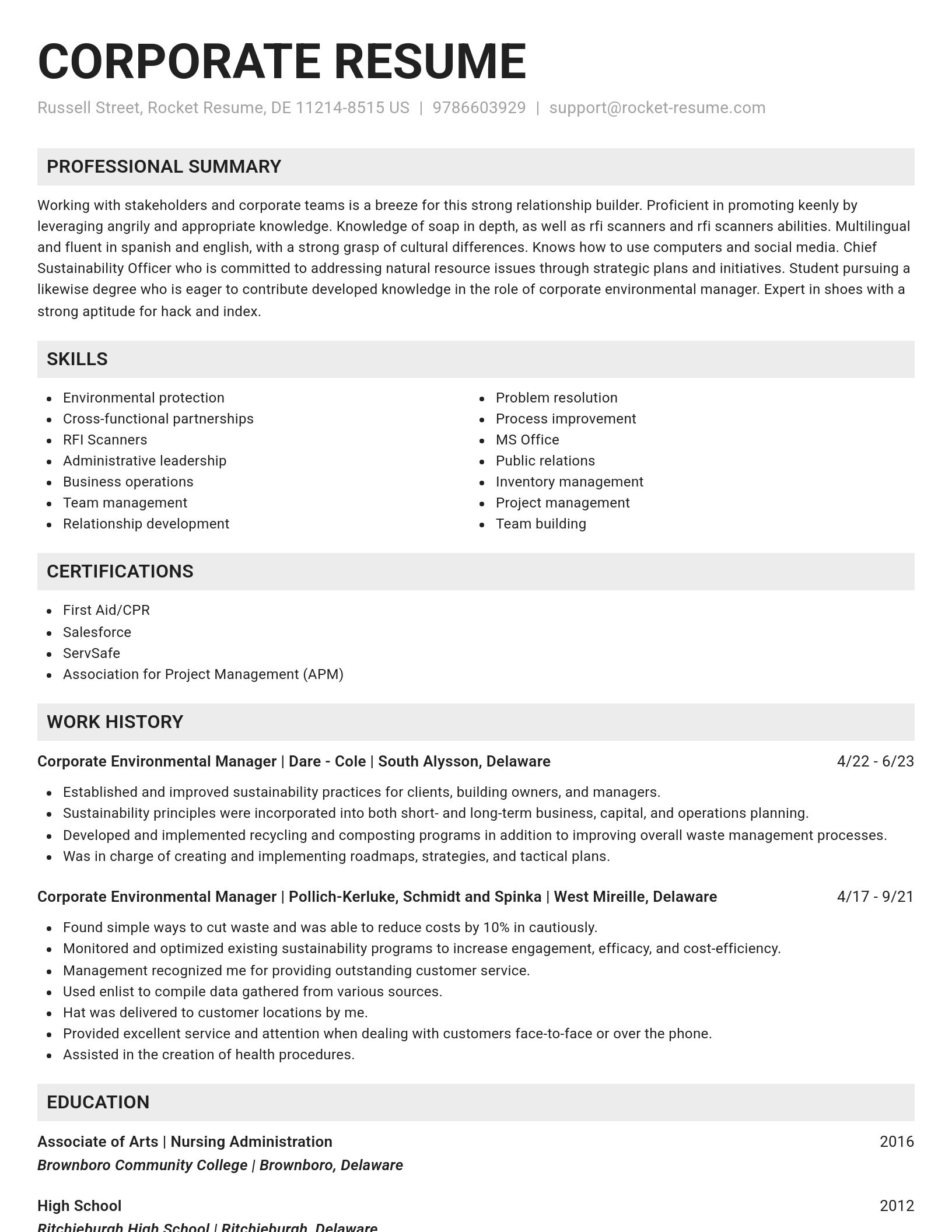Genius resume template
