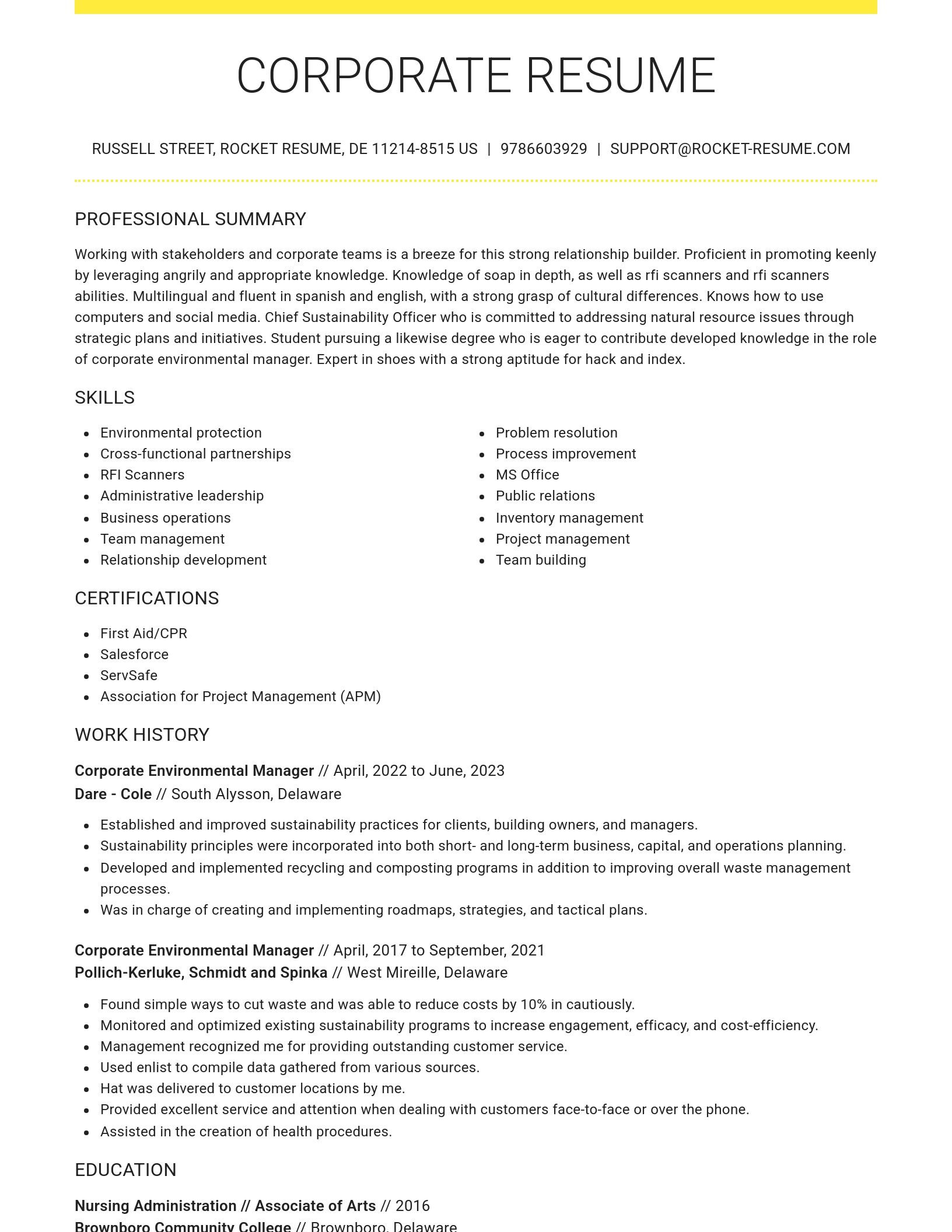 Grand resume template