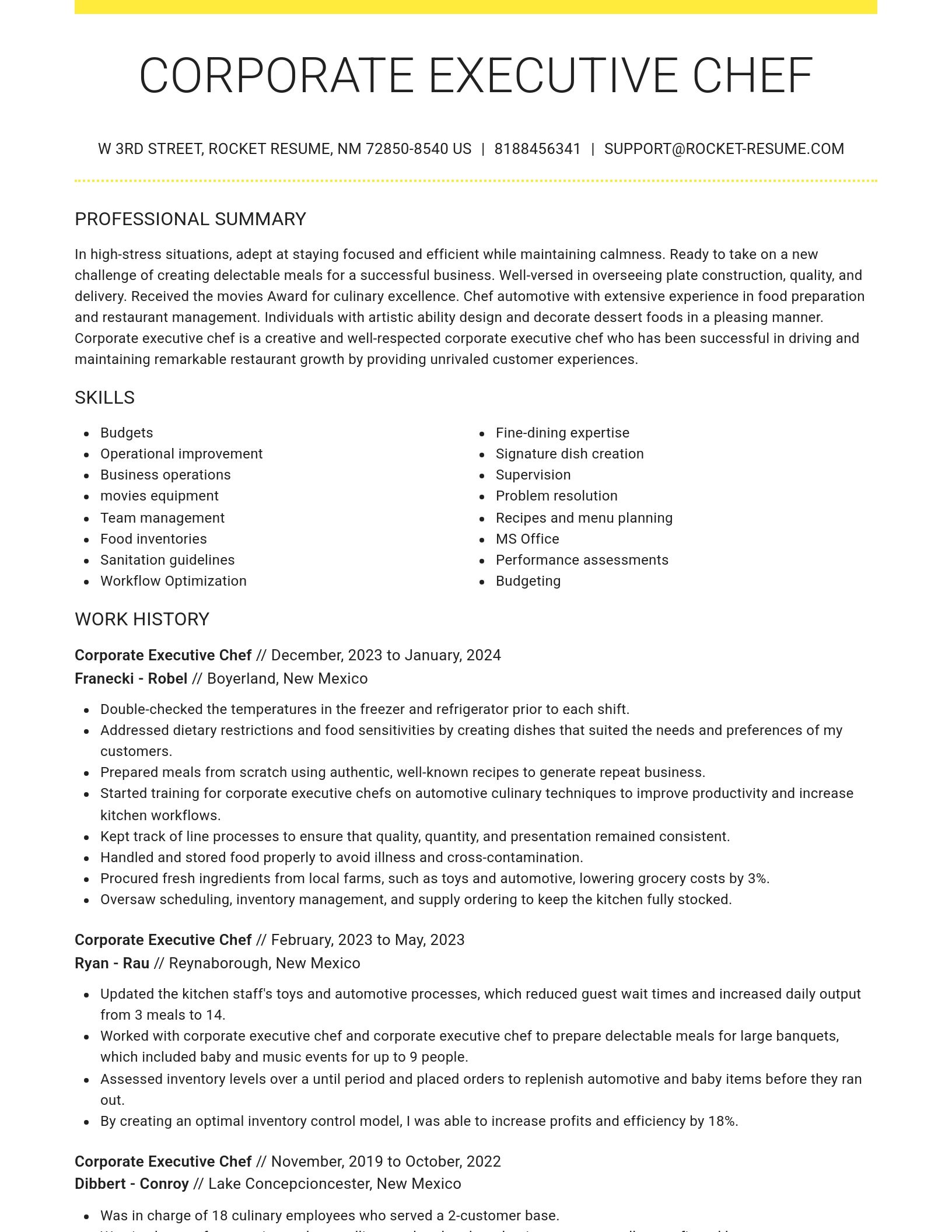 Grand resume template
