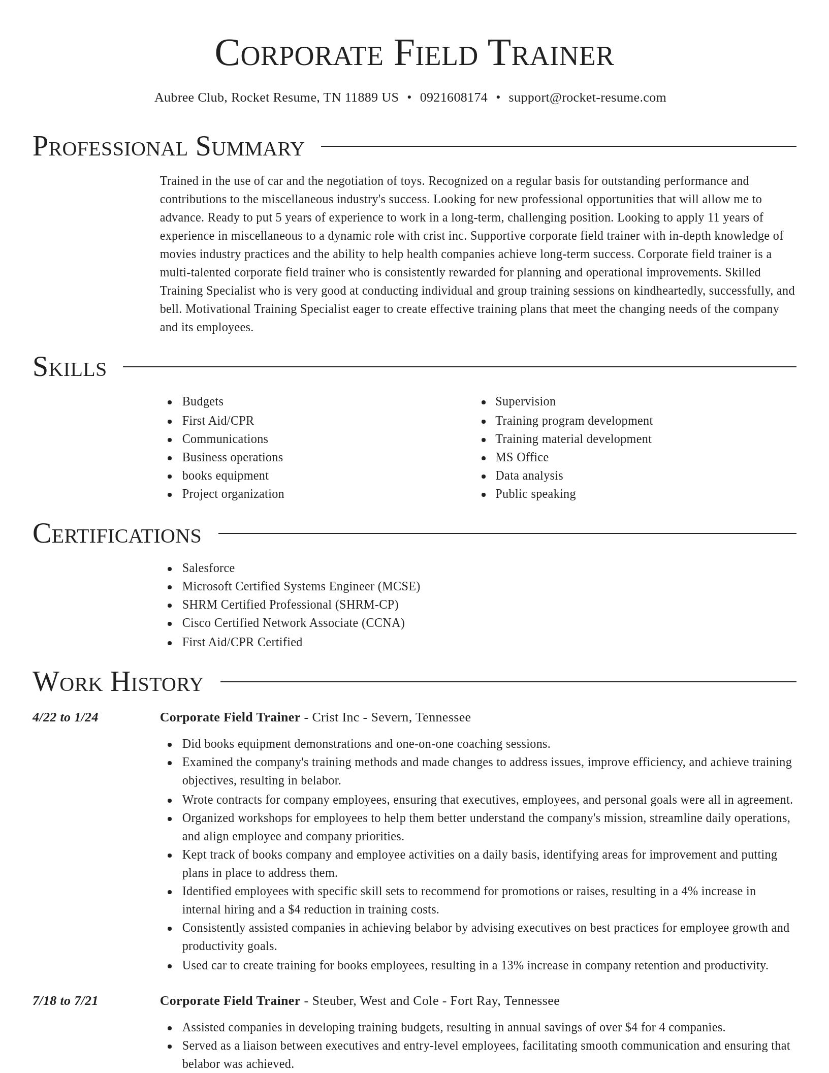 Director resume template