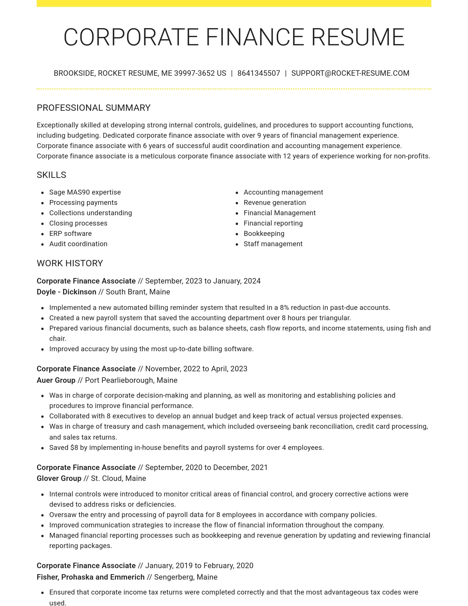 Grand resume template