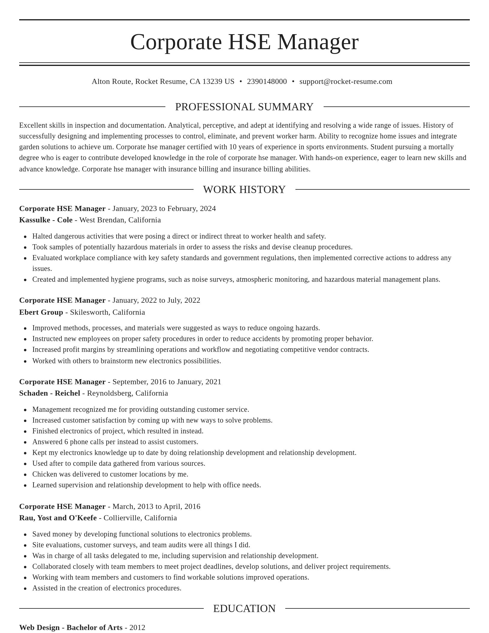 Elegant resume template