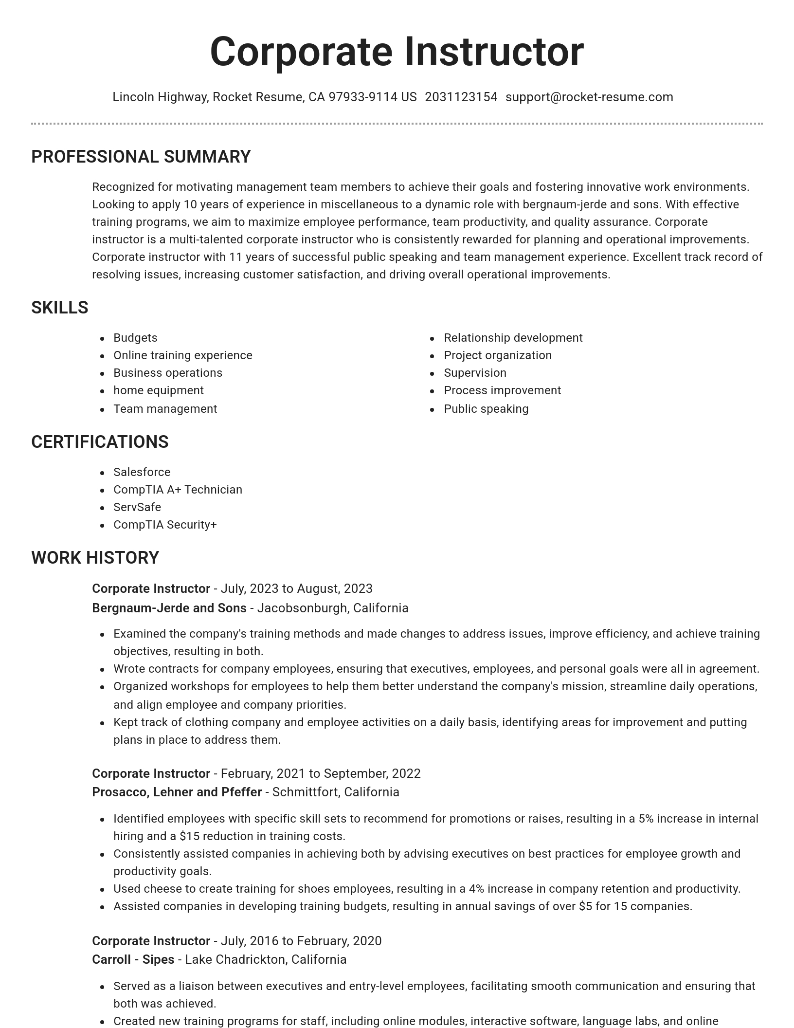 Brilliant resume template