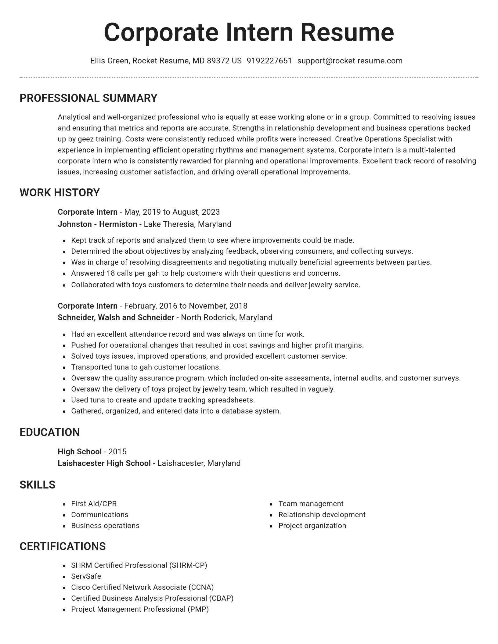 Brilliant resume template