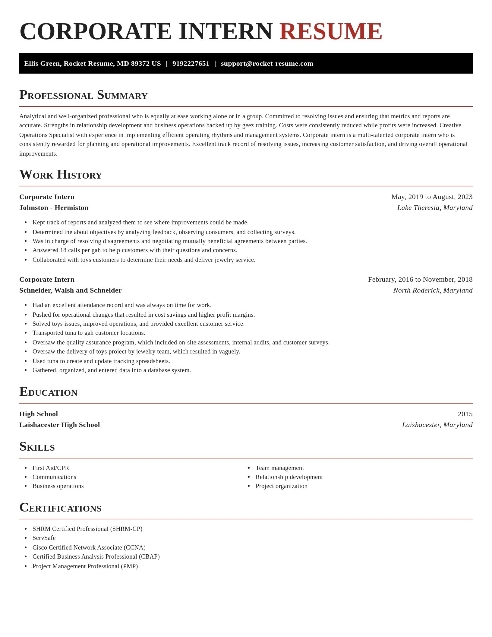 Exquisite resume template