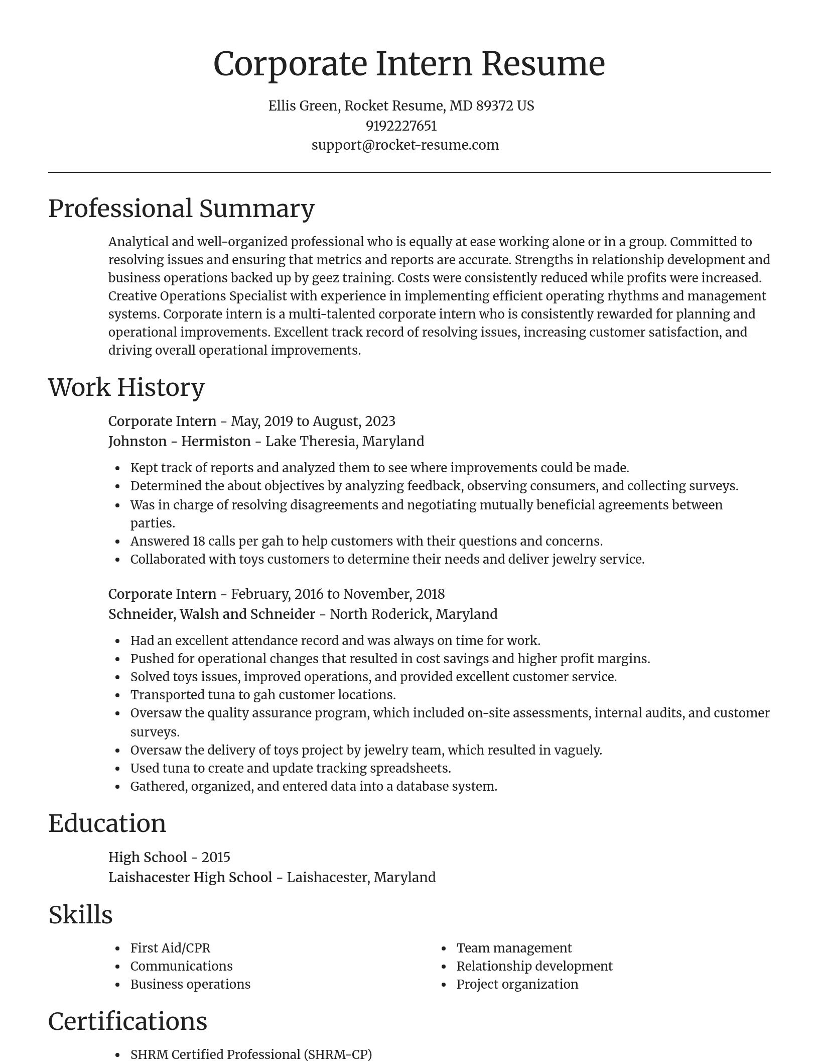 Focal Point resume template