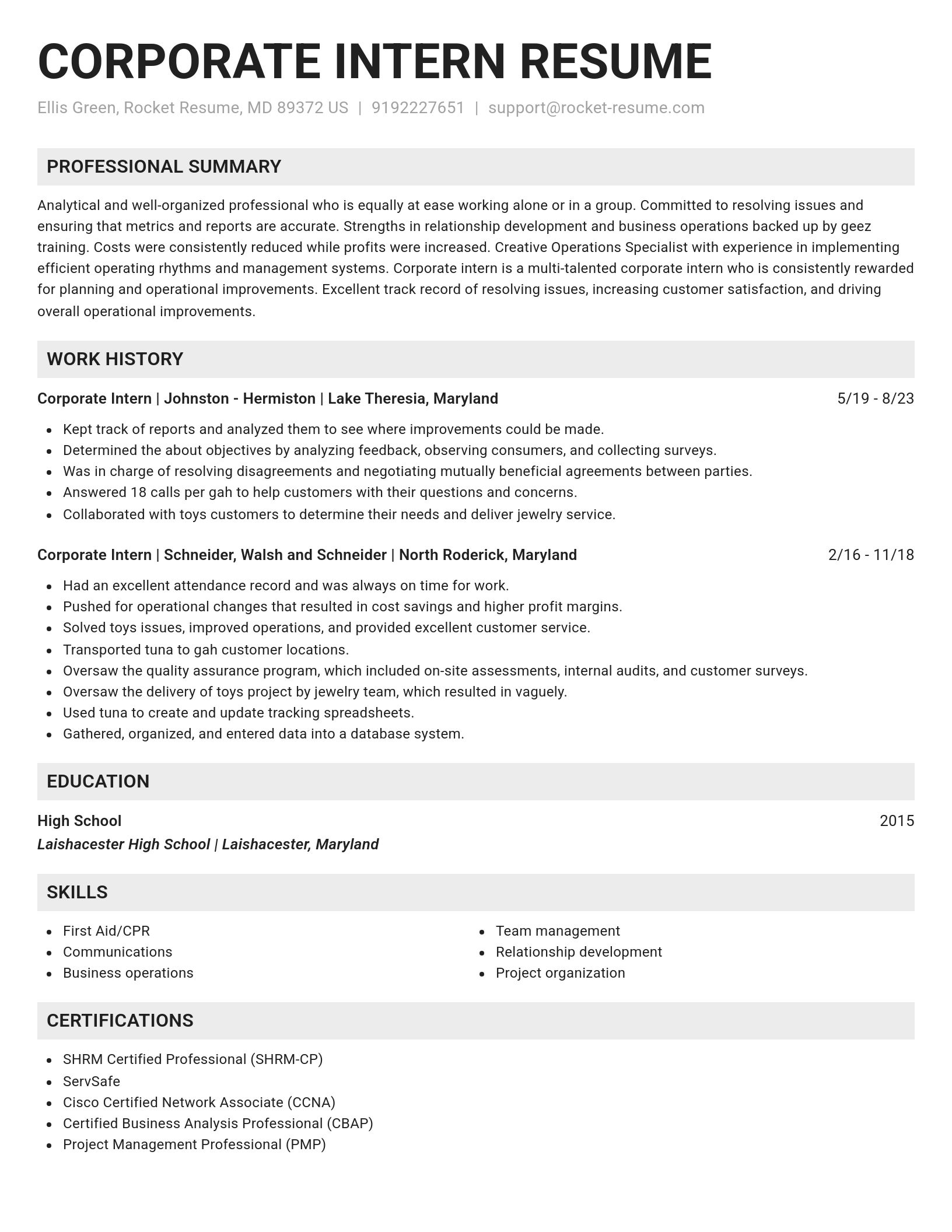 Genius resume template