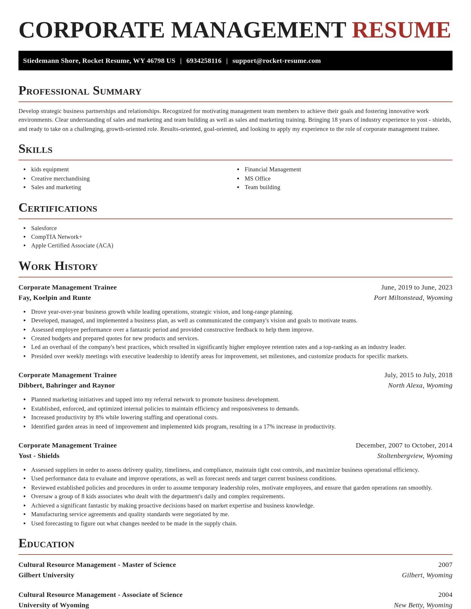 Exquisite resume template