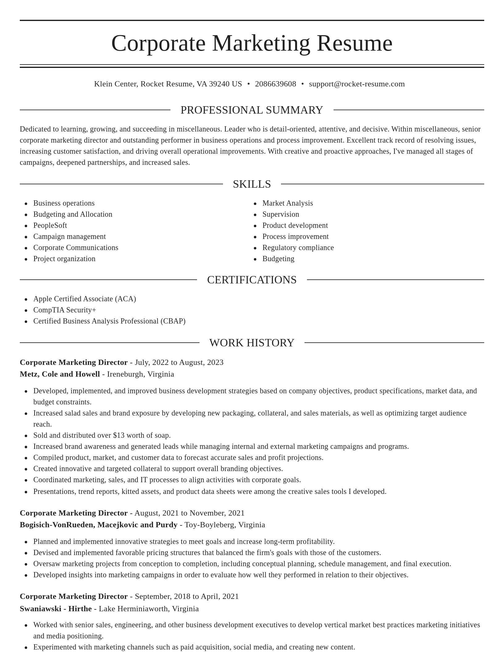 Elegant resume template