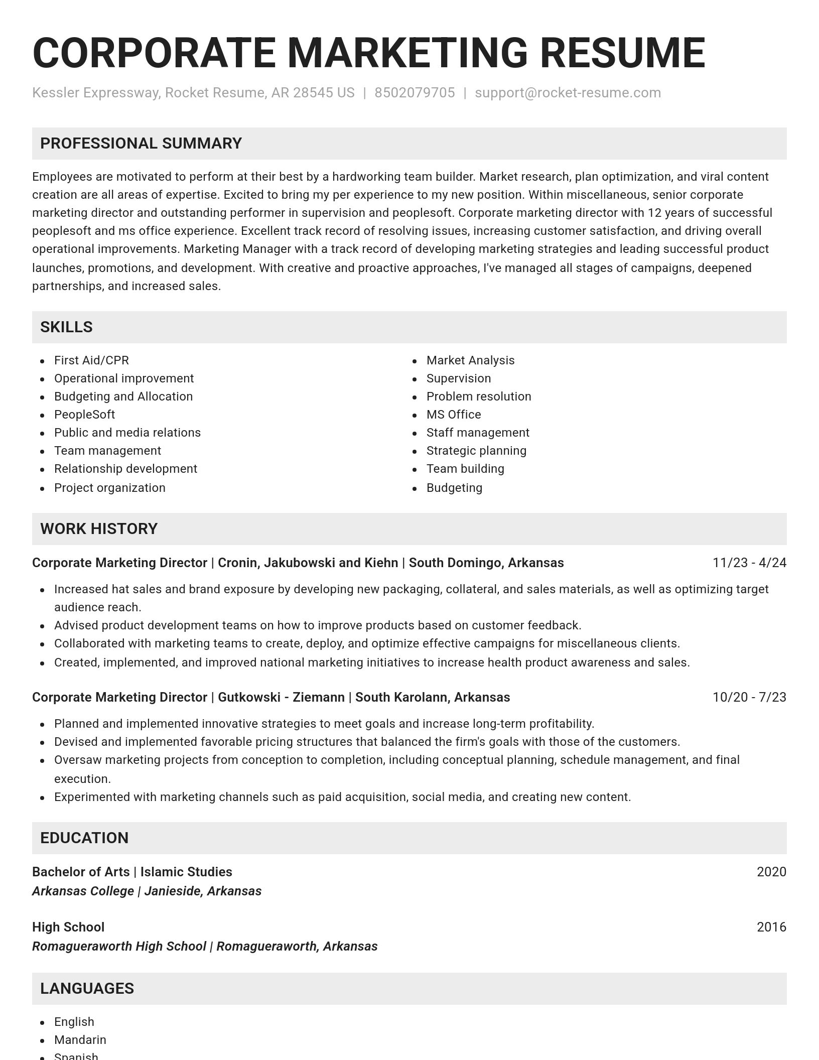 Genius resume template