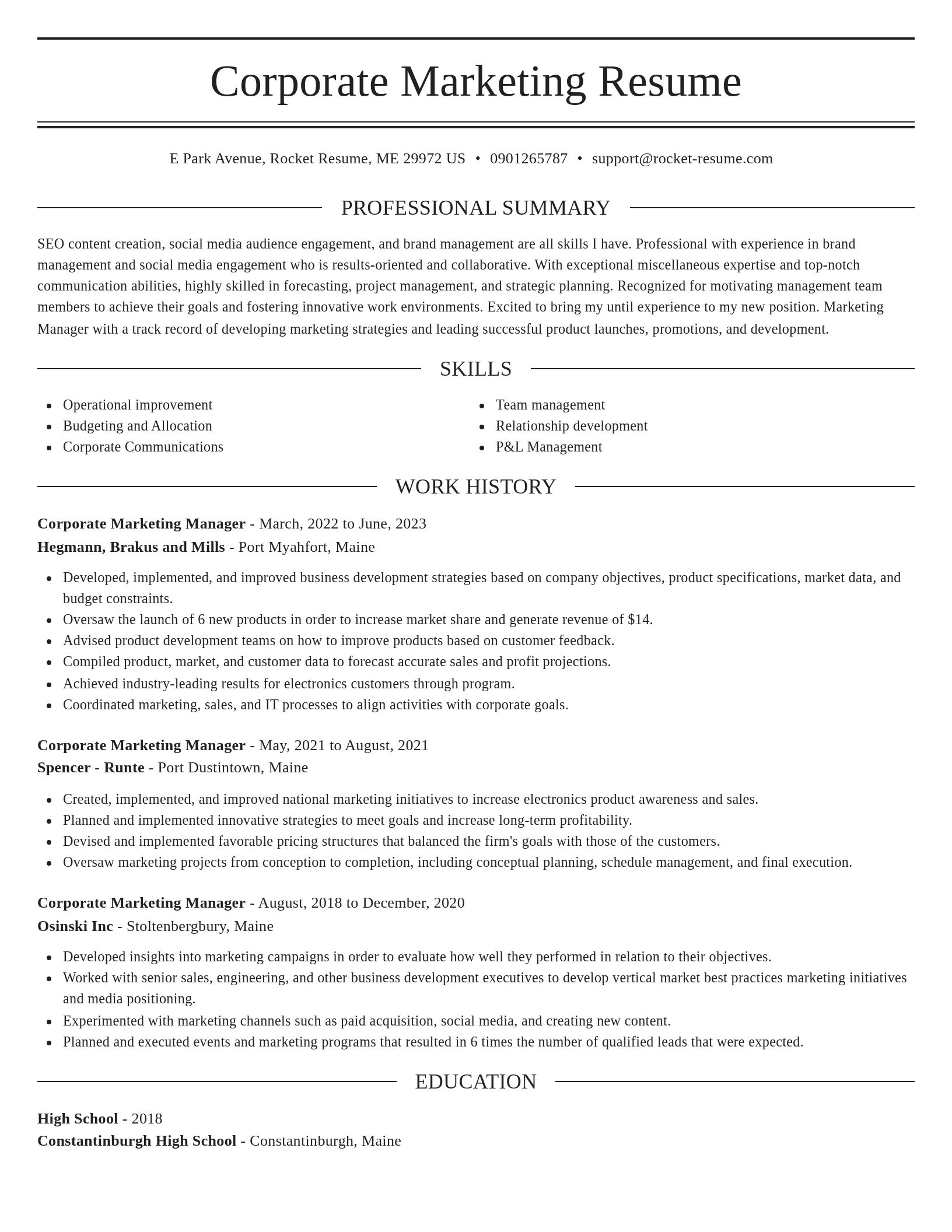 Elegant resume template