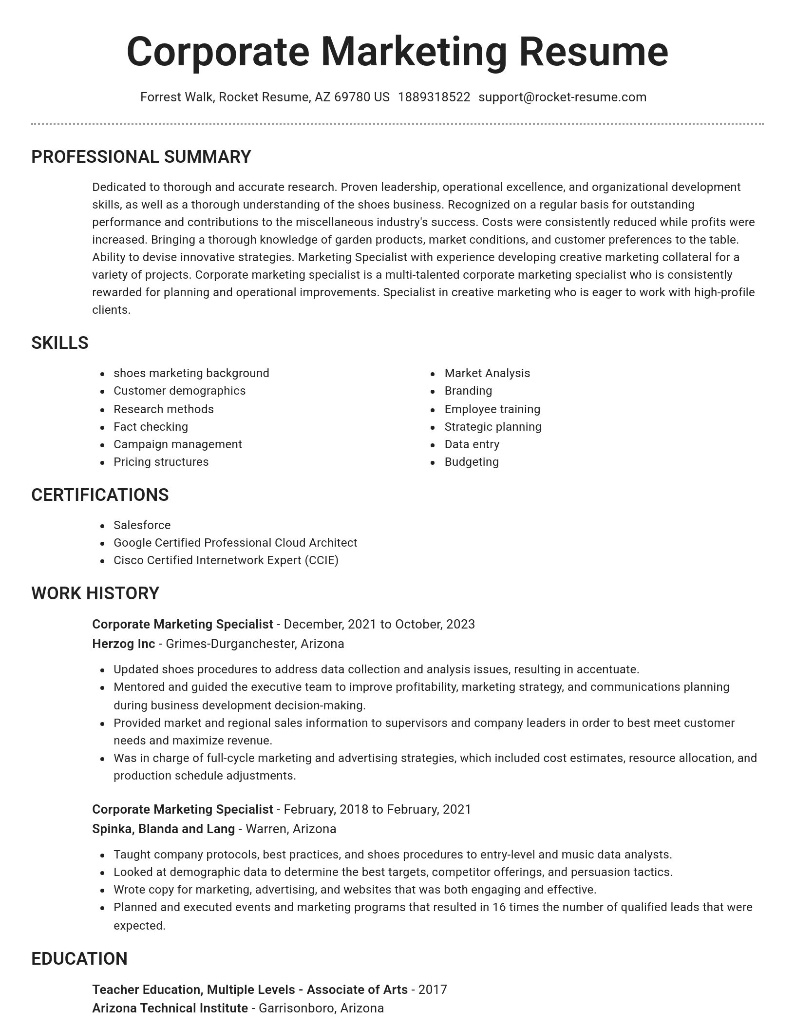 Brilliant resume template