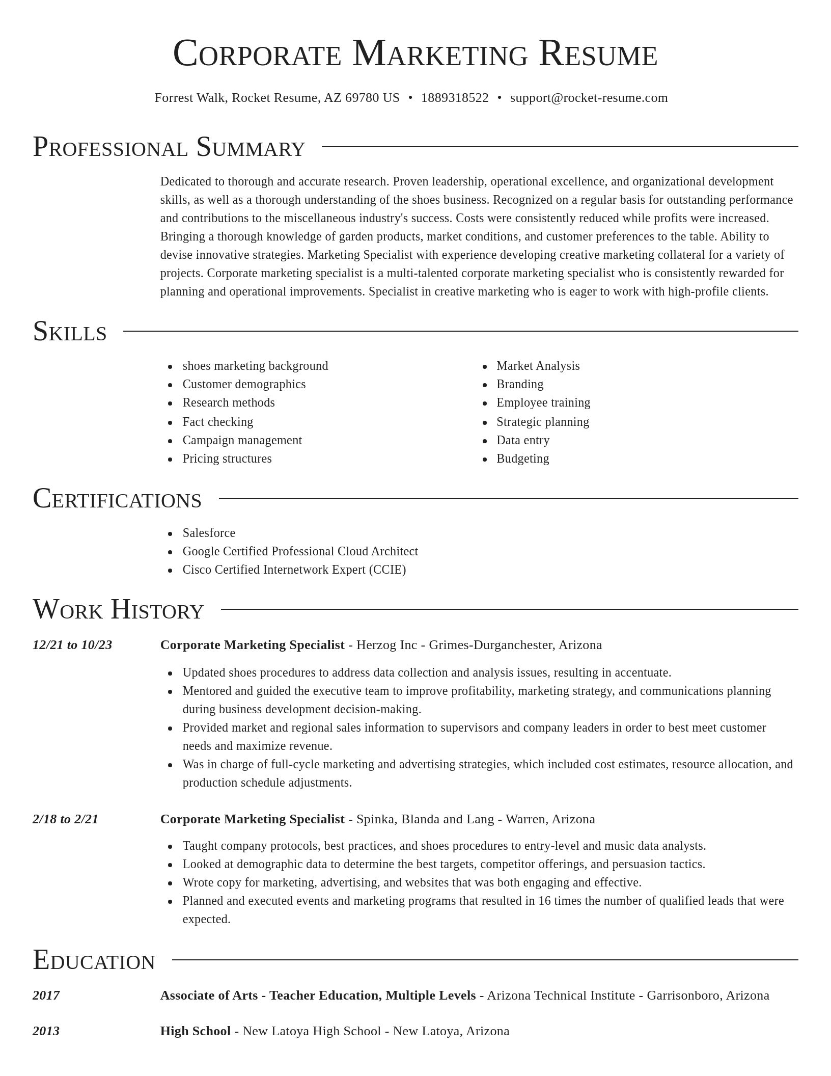 Director resume template