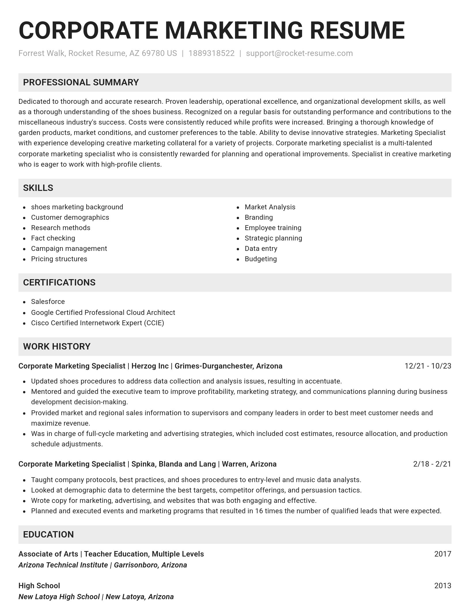 Genius resume template