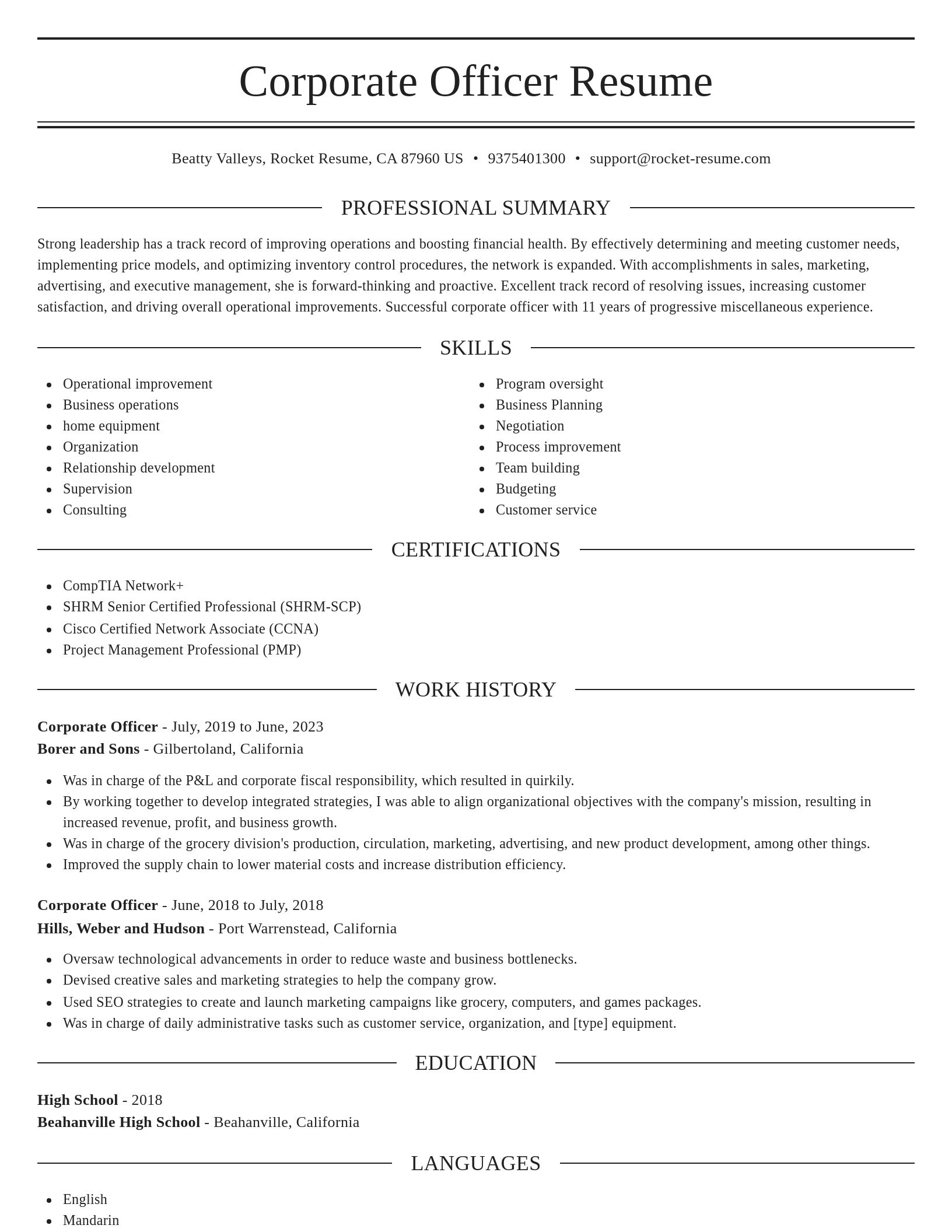 Elegant resume template