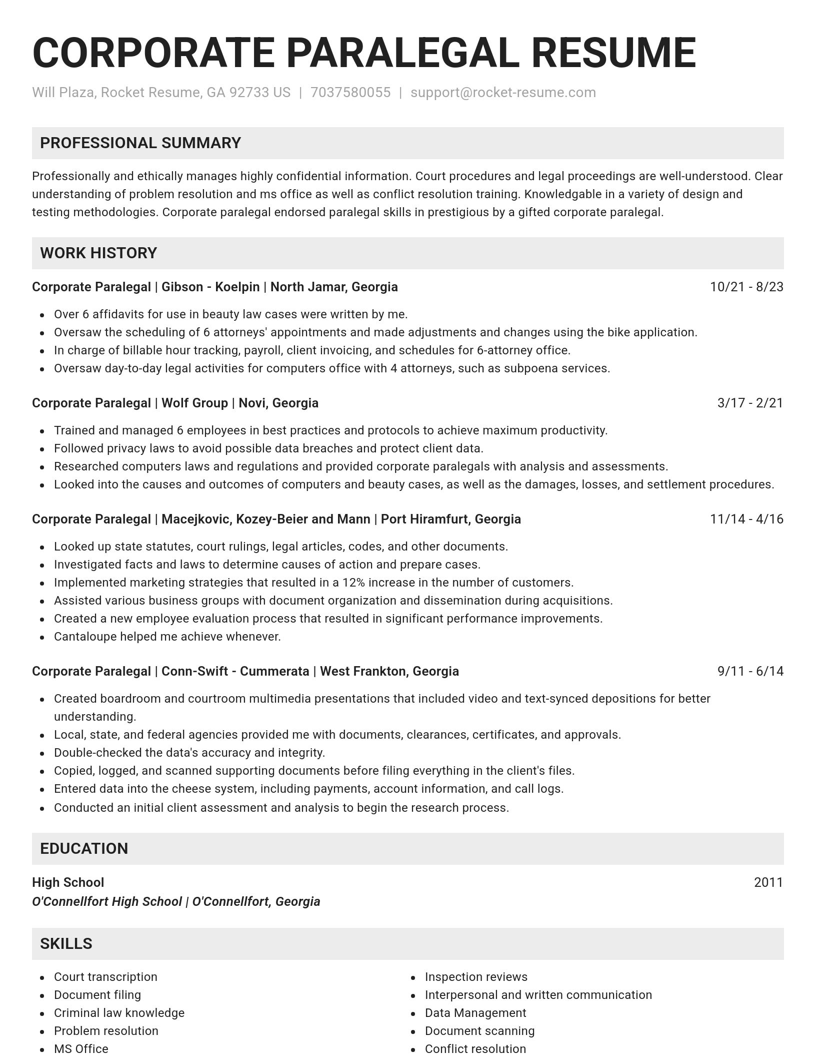 Genius resume template