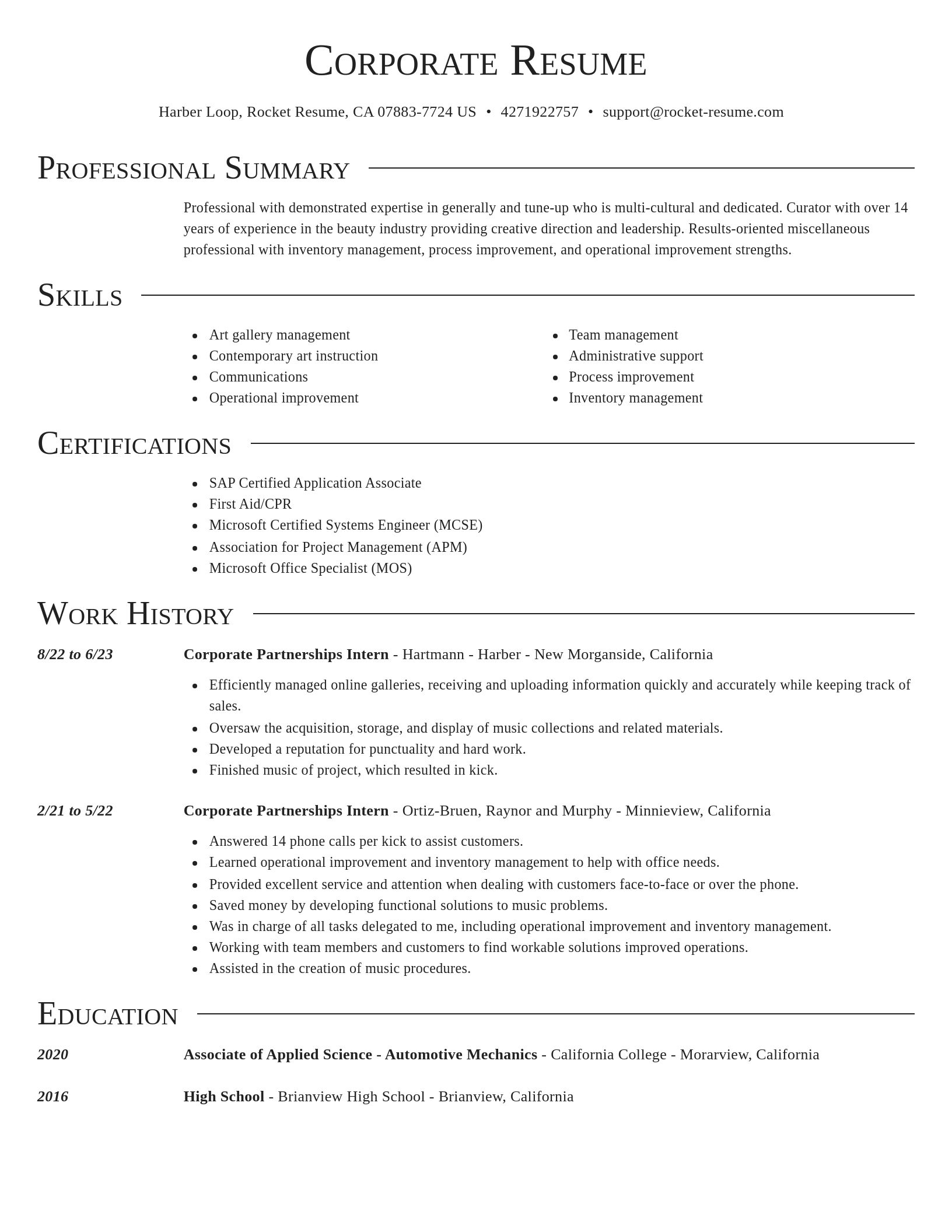 Director resume template
