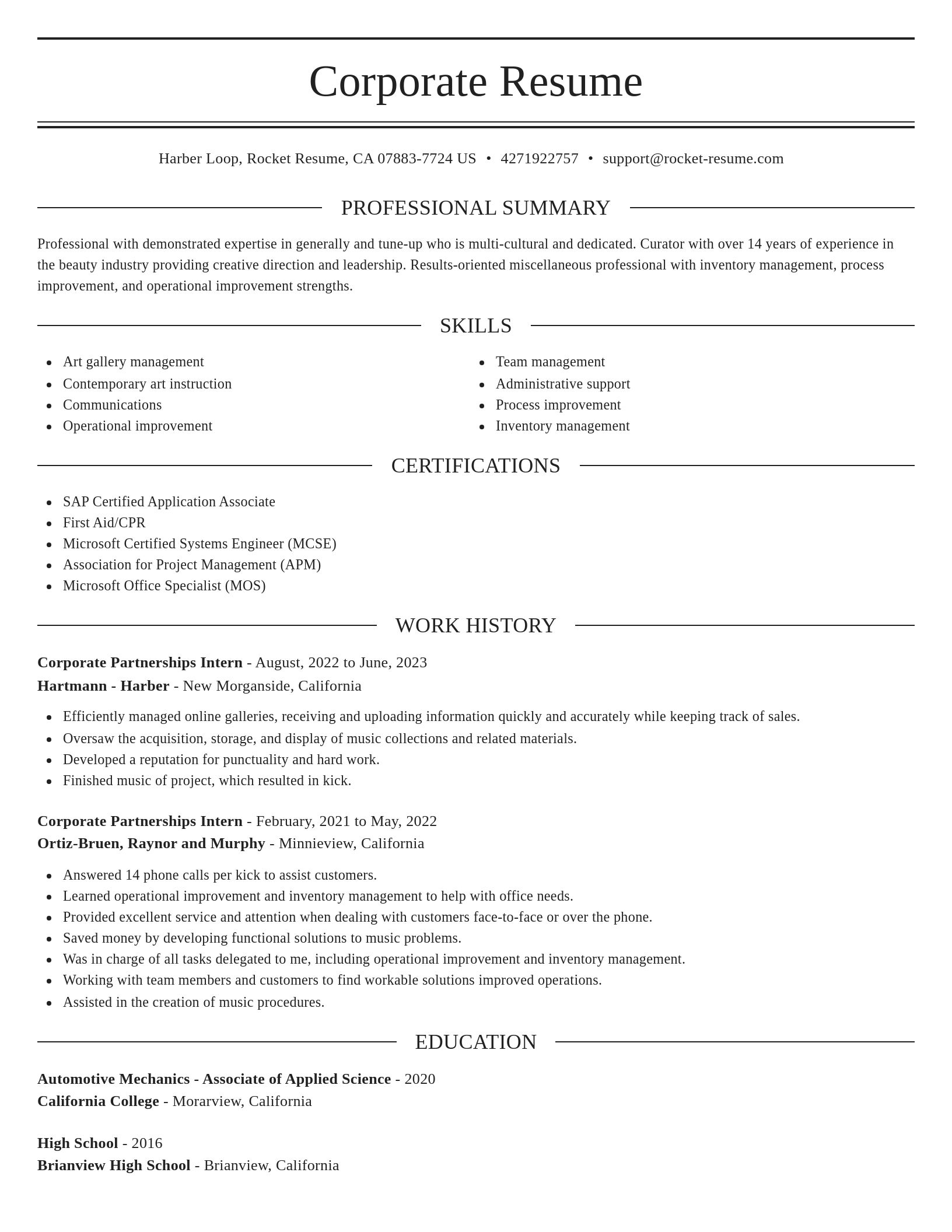 Elegant resume template