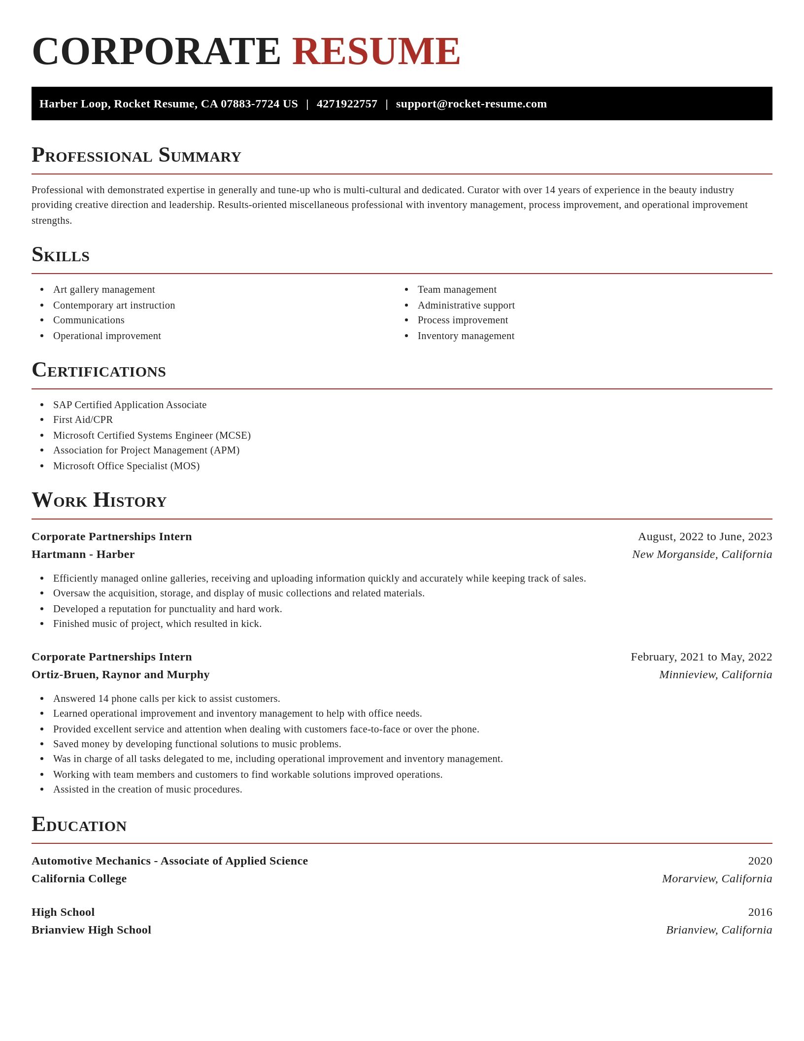 Exquisite resume template