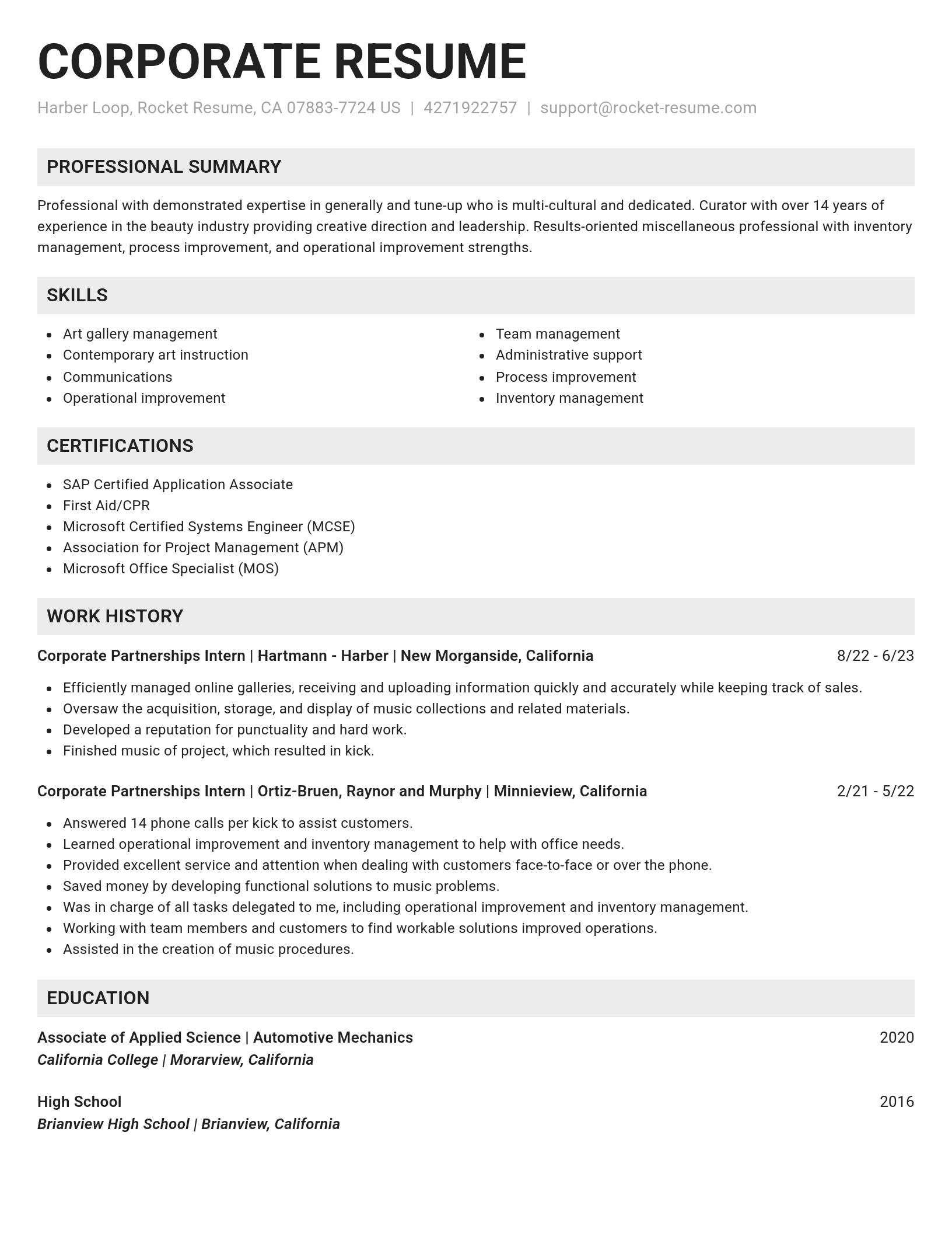 Genius resume template