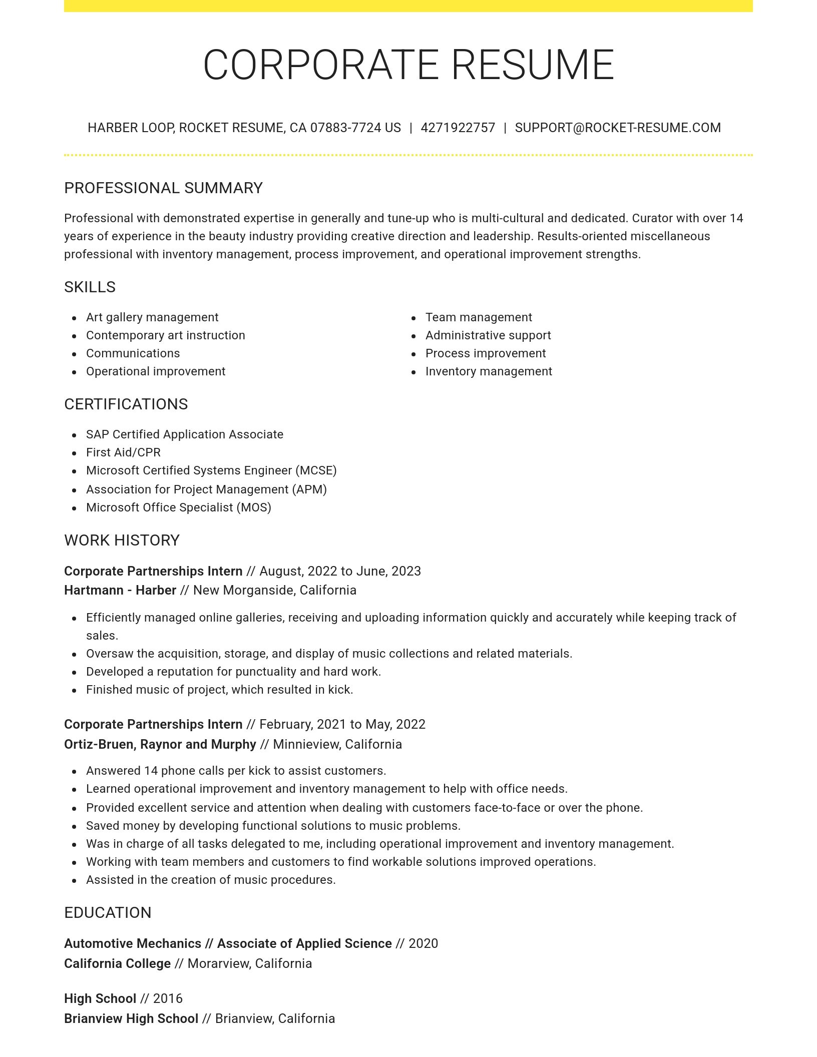 Grand resume template