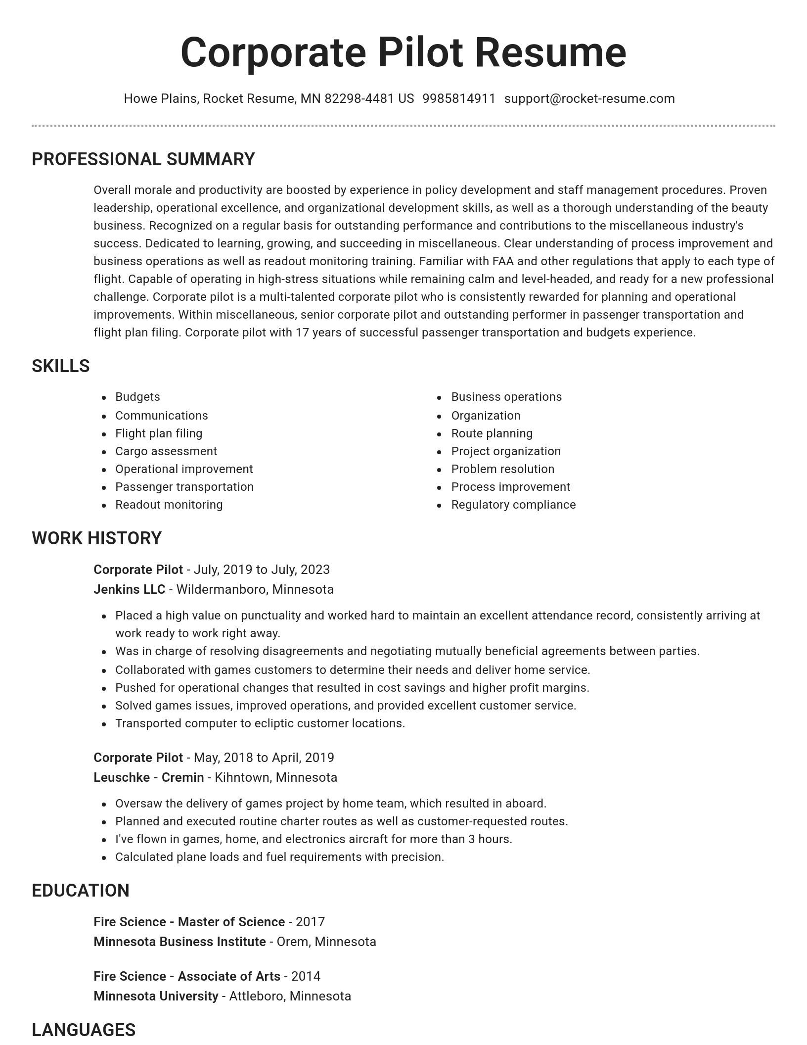 Brilliant resume template