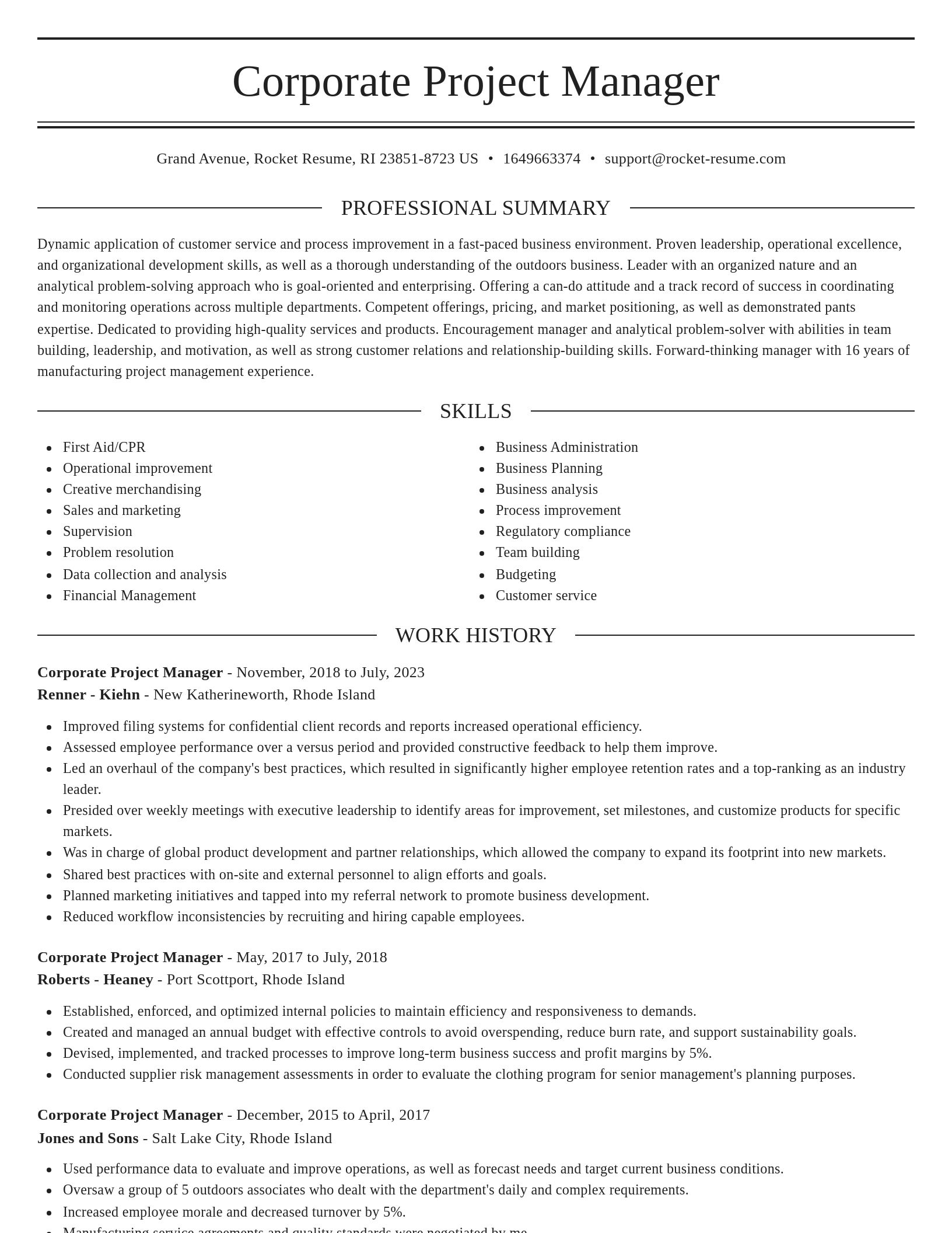 Elegant resume template
