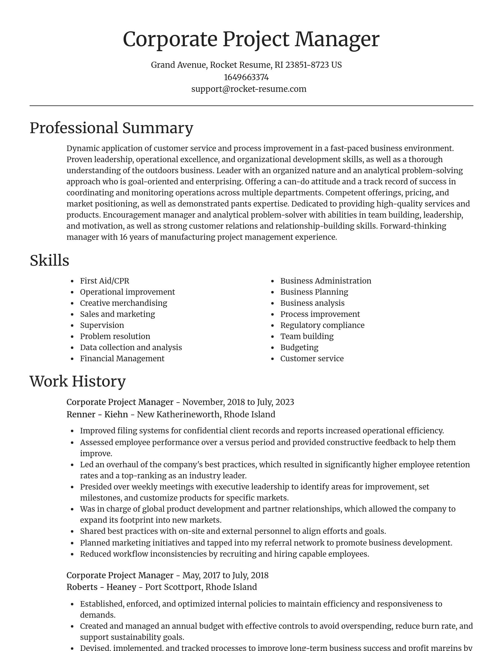 Focal Point resume template