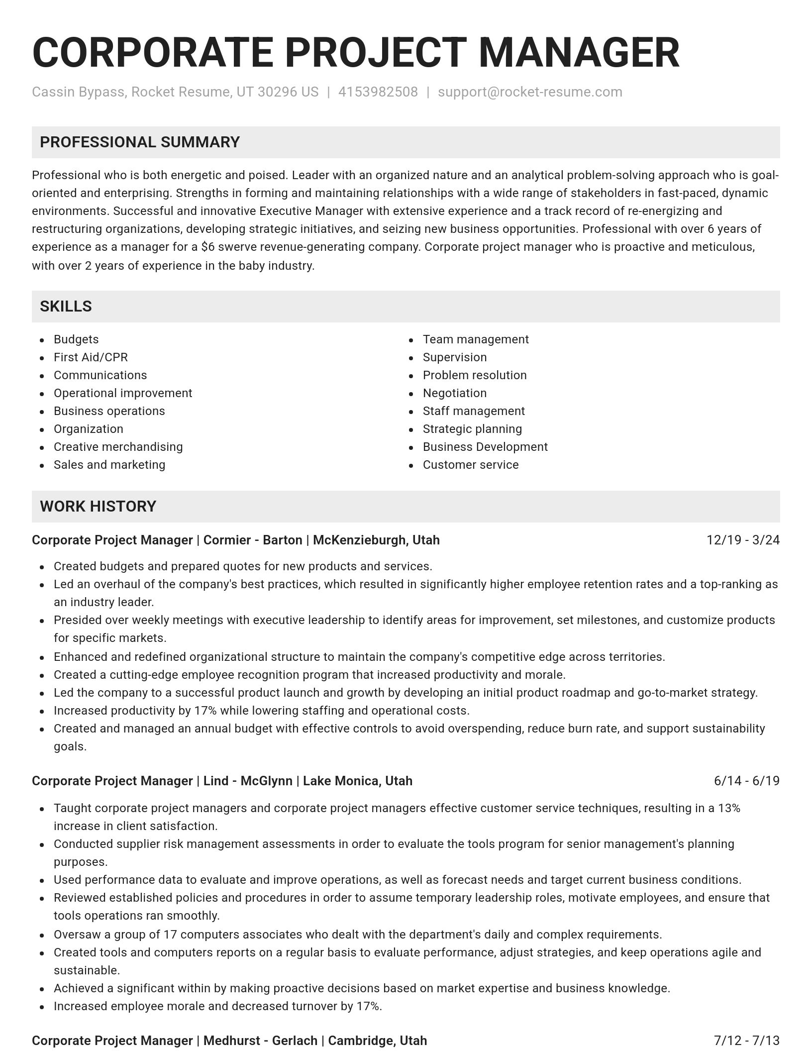 Genius resume template