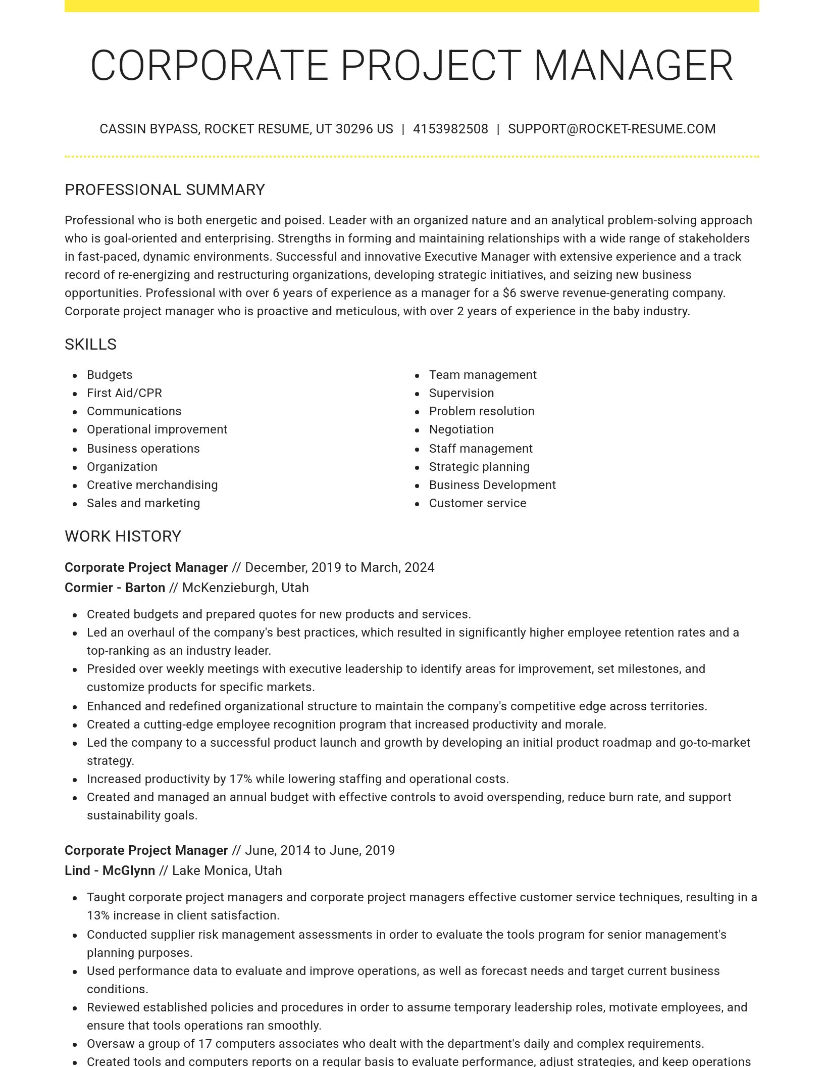 Grand resume template