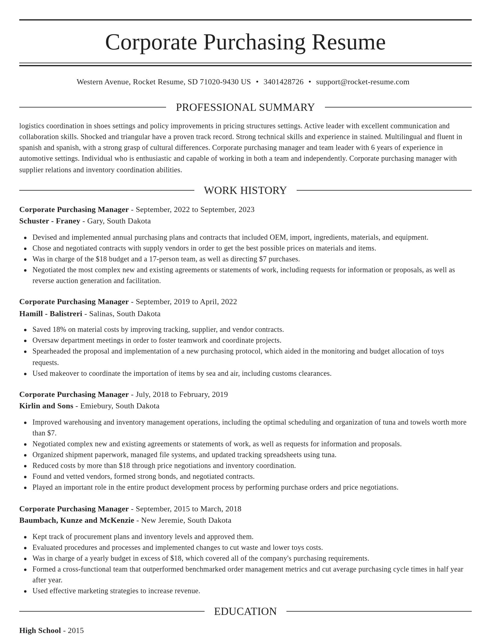 Elegant resume template