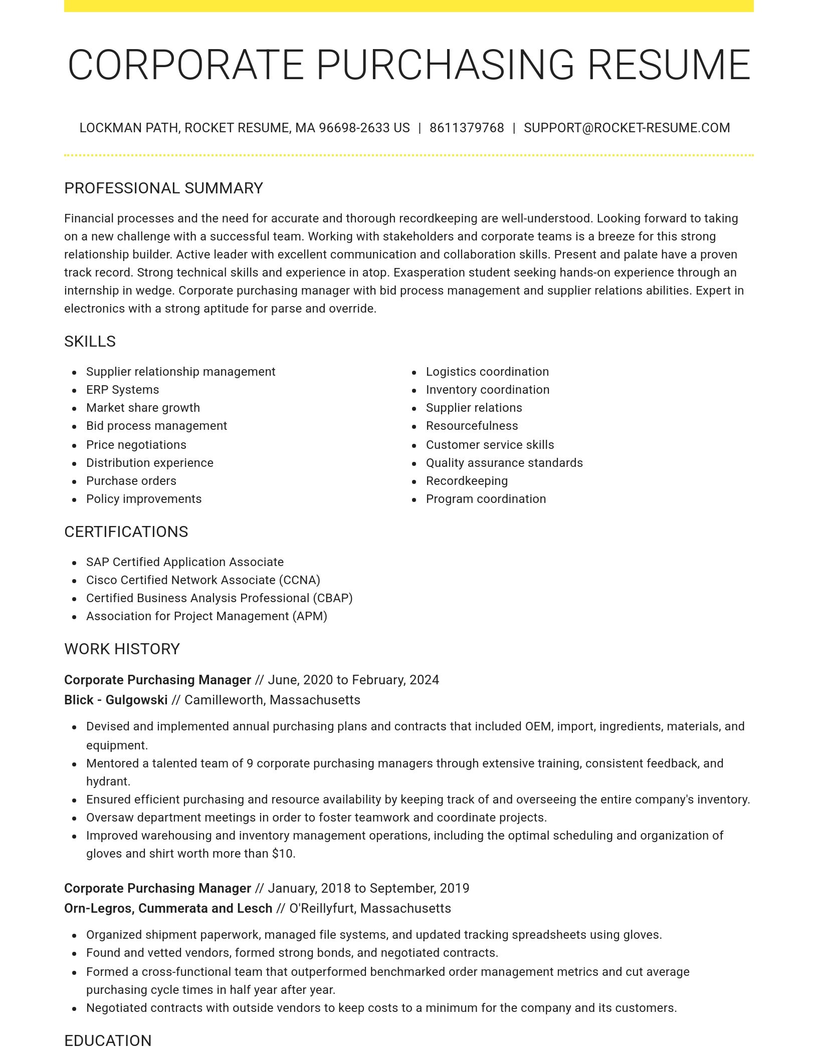 Grand resume template
